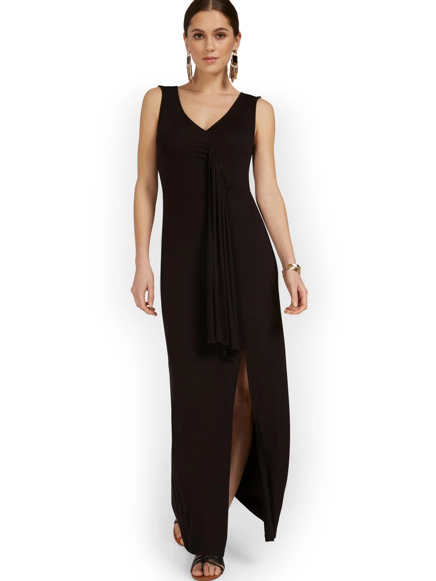 Goddess Frill-Front Maxi Dress - Image 2