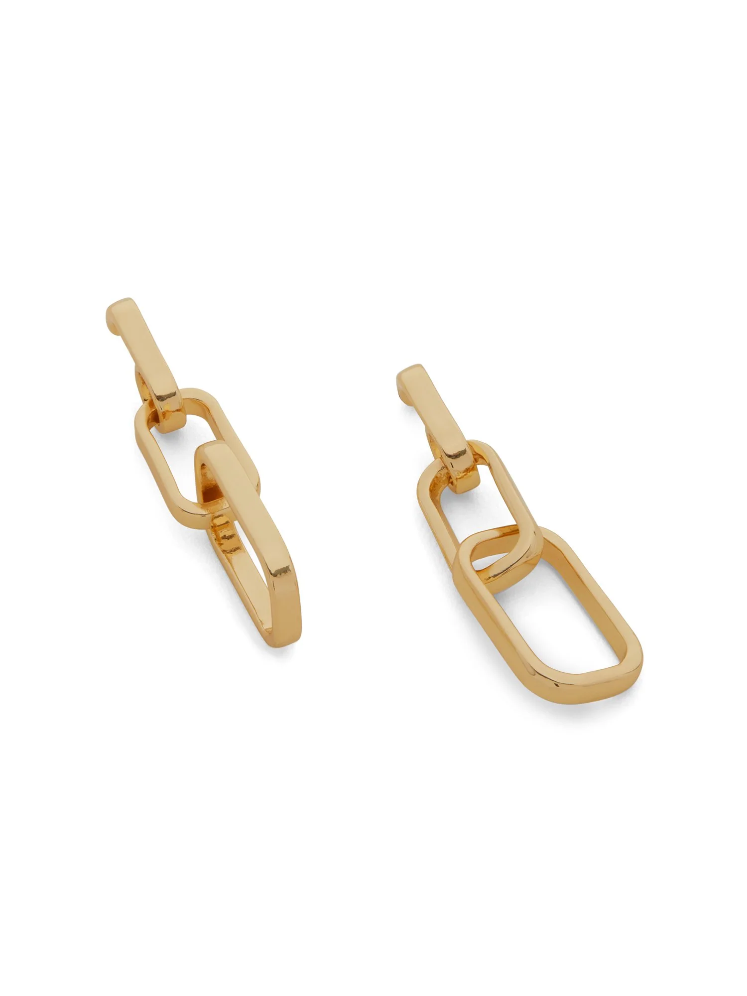 Gold-Tone Chain-Link Drop Earrings - Image 3