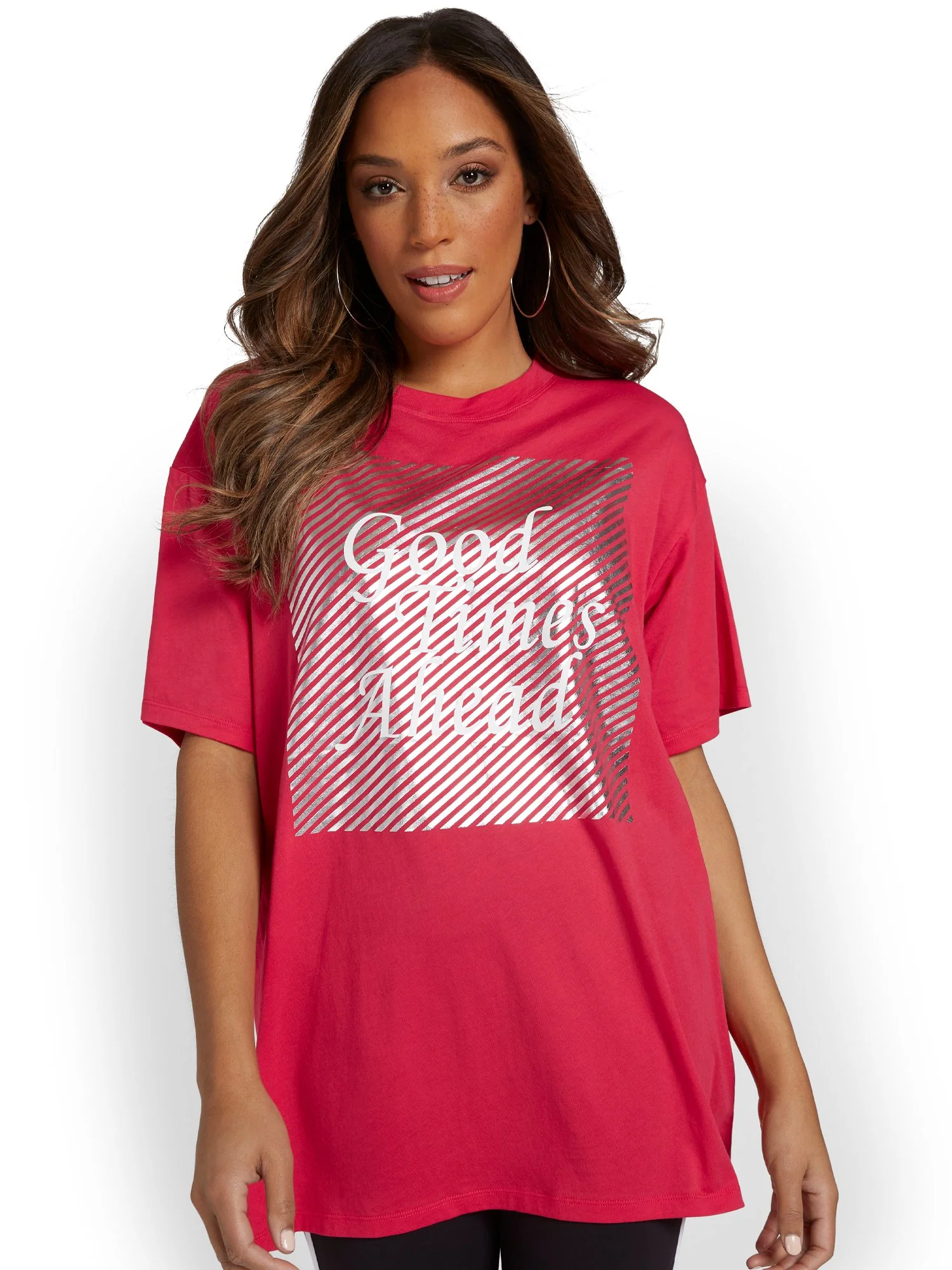 Good Times Oversized Graphic Tee - Image 2