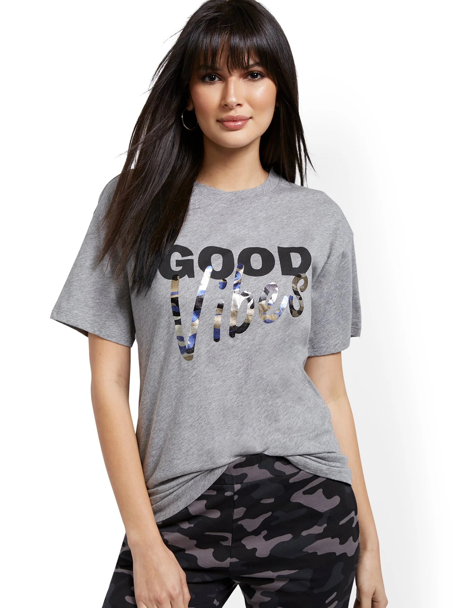 Good Vibes Oversized Graphic Tee - Image 2