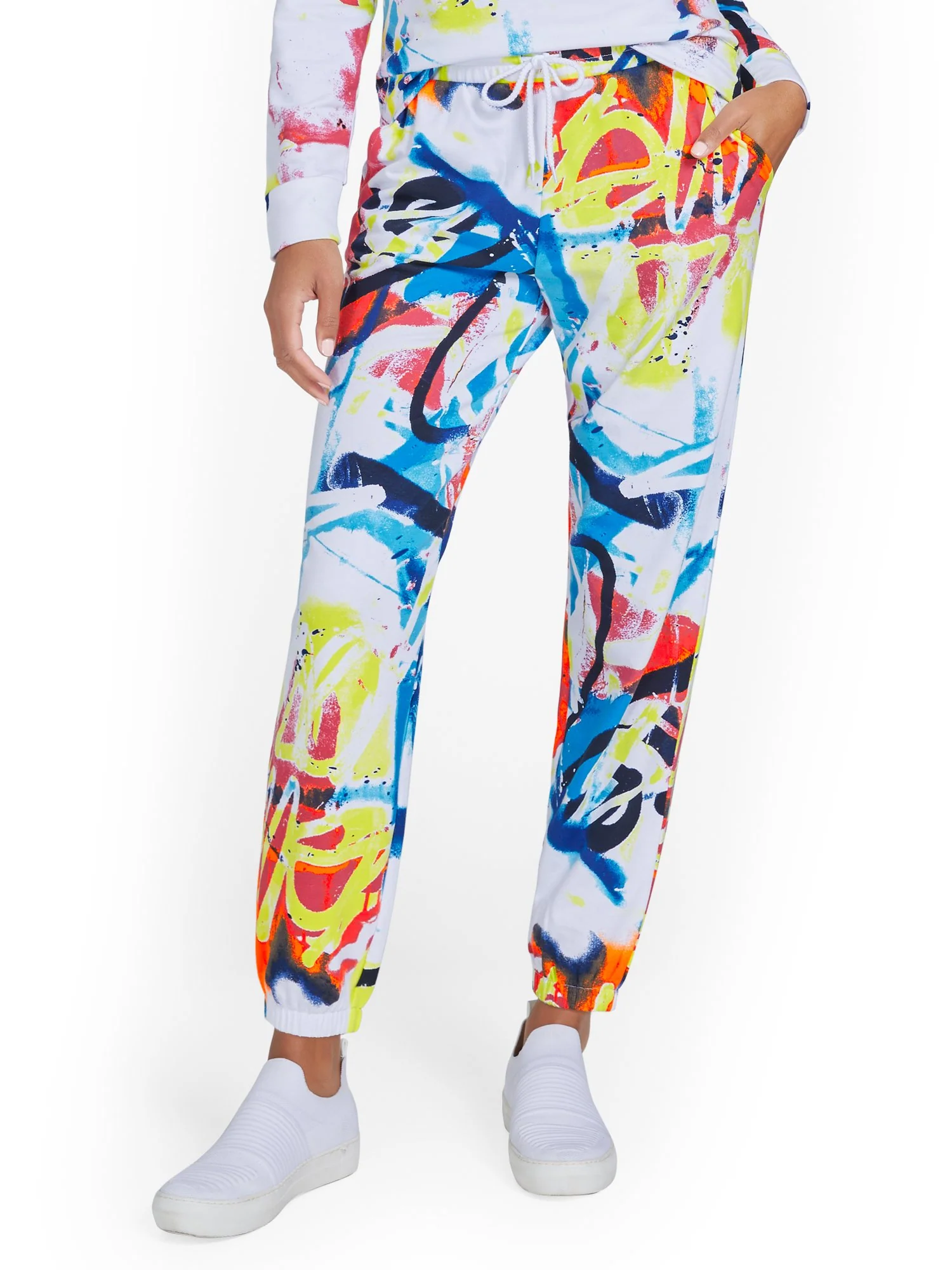 Graffiti-Print French Terry Jogger Pant - Image 6