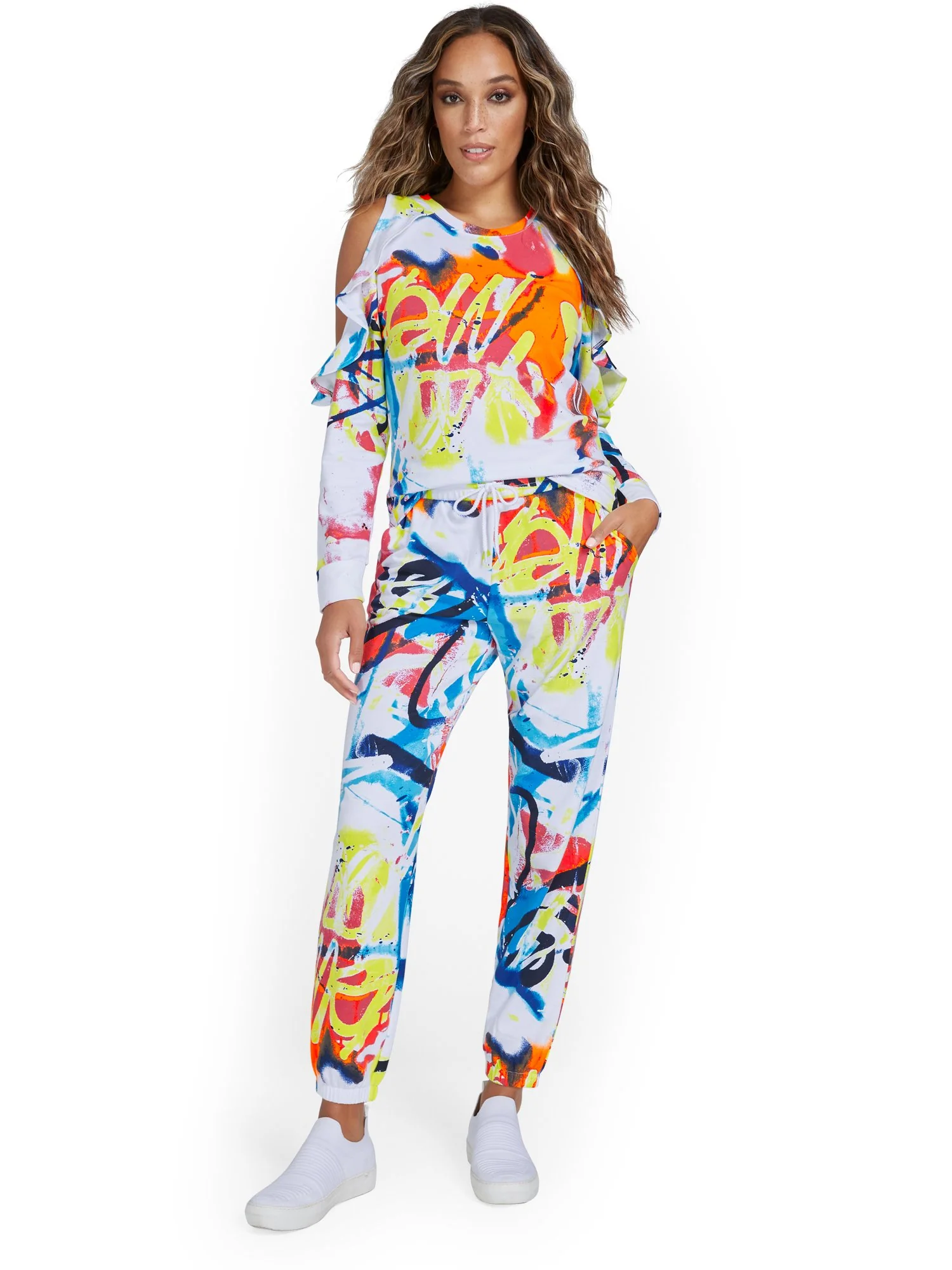 Graffiti-Print French Terry Jogger Pant - Image 8