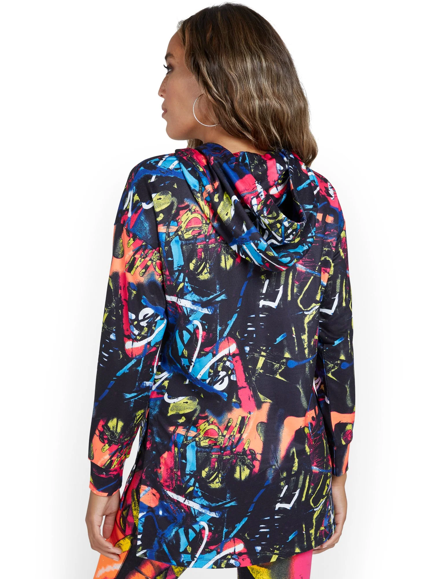 Graffiti-Print Hoodie - Image 3
