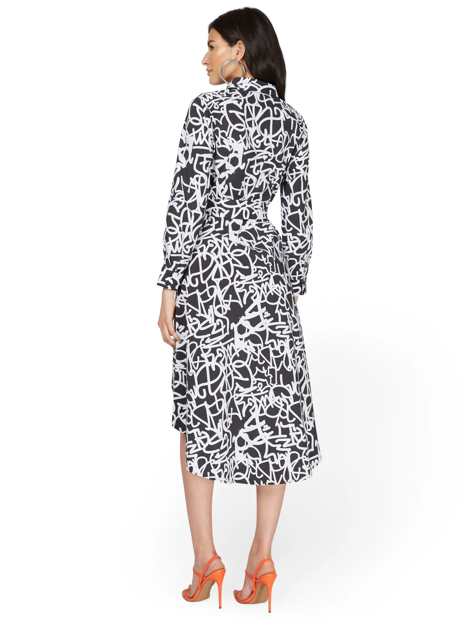 Graffiti-Print Shirtdress - Image 3