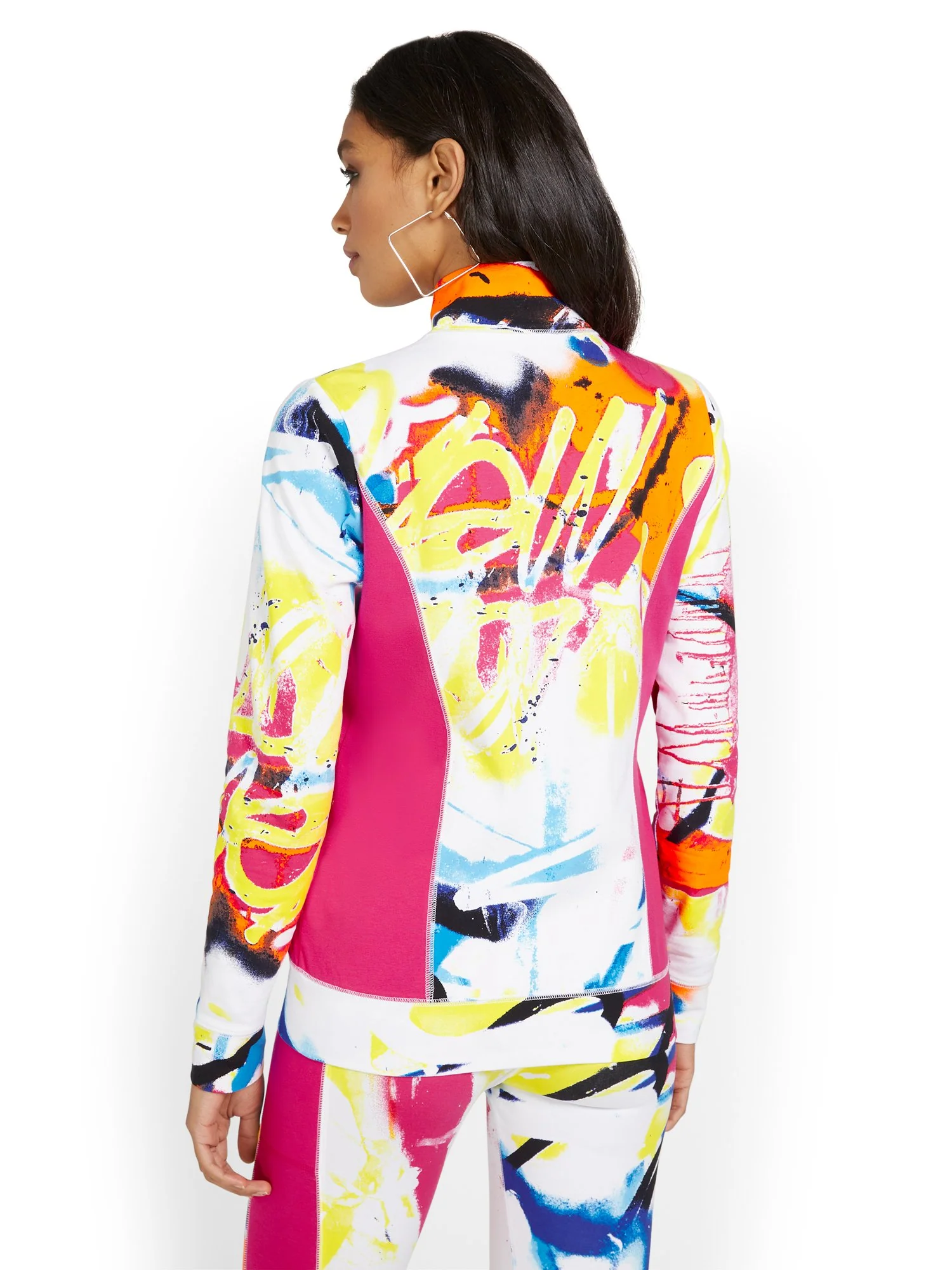 Graffiti-Print Yoga Jacket - Image 3