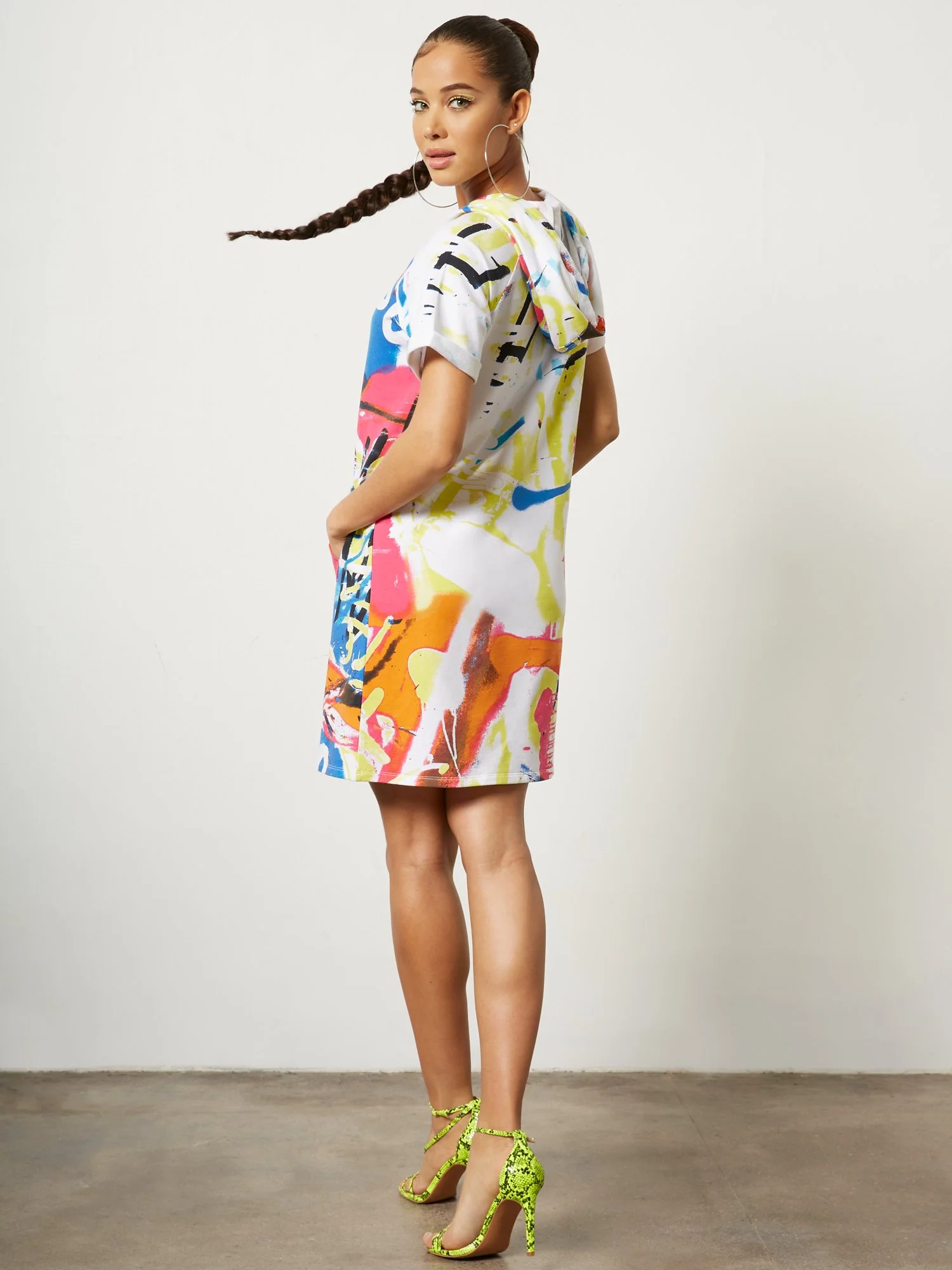 Graffiti Short-Sleeve Sweatshirt Dress - Image 3