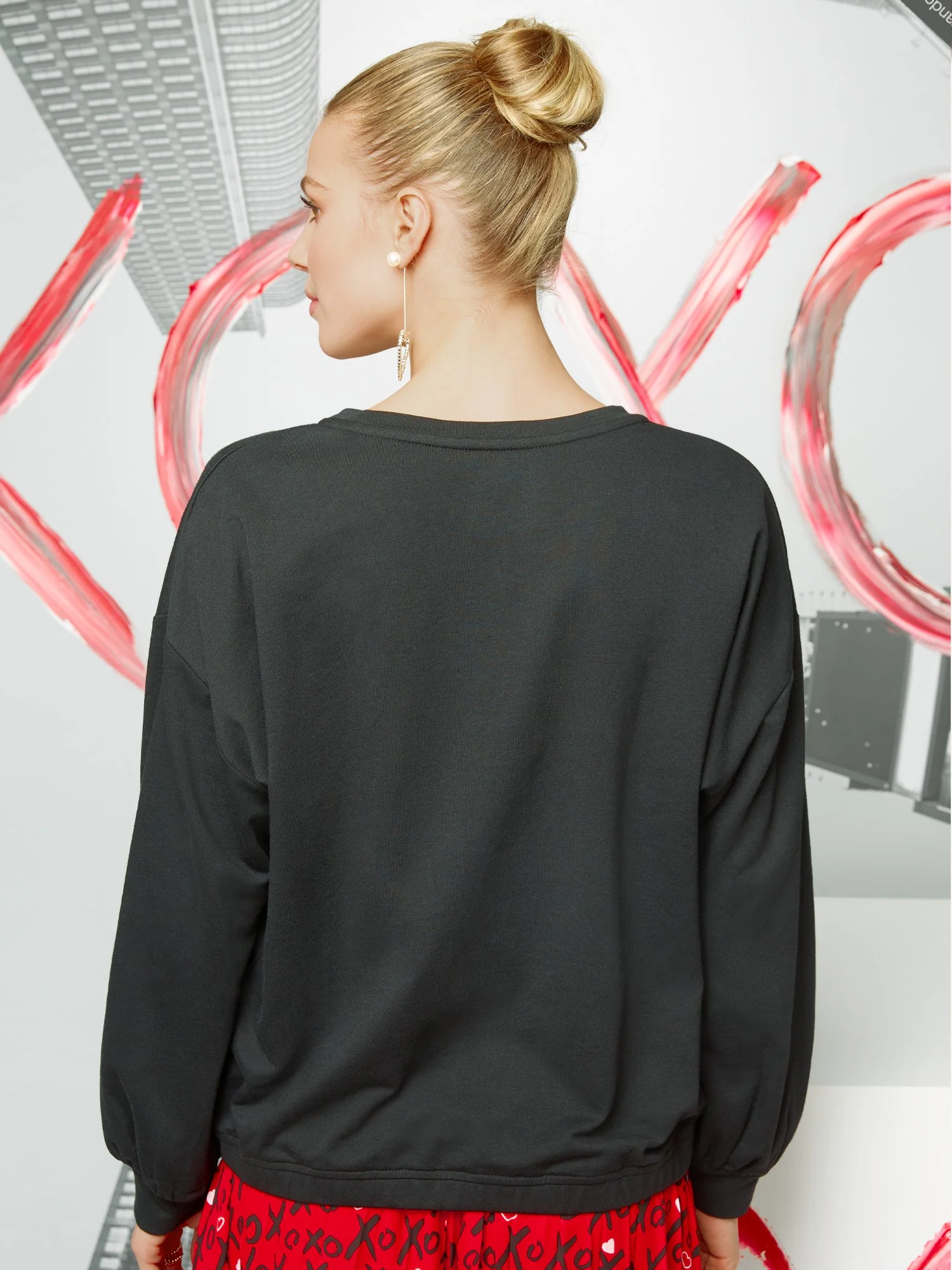 Graphic Heart Crewneck Sweatshirt - Image 3