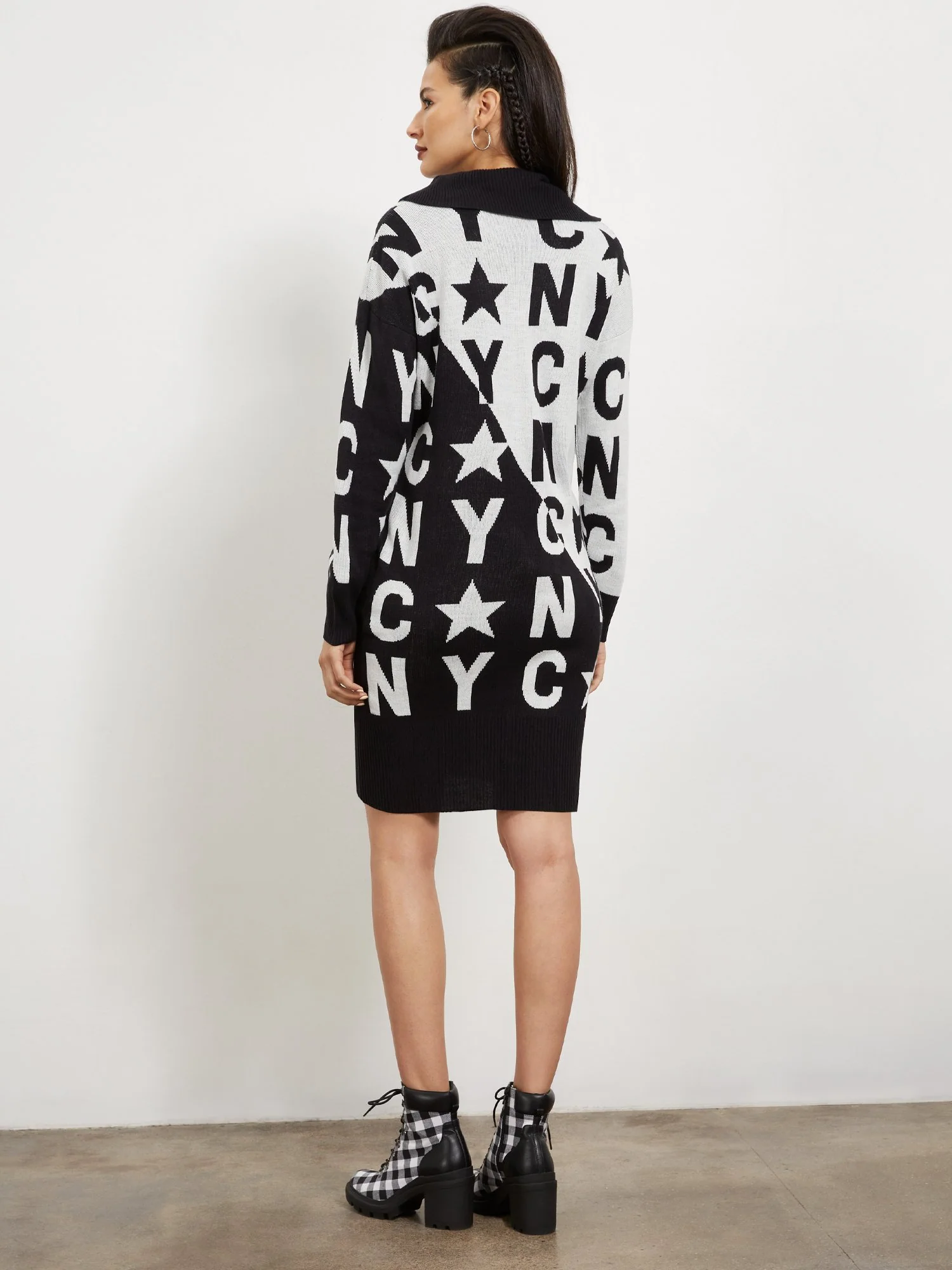 Graphic NYC Sweater Dress - Image 3