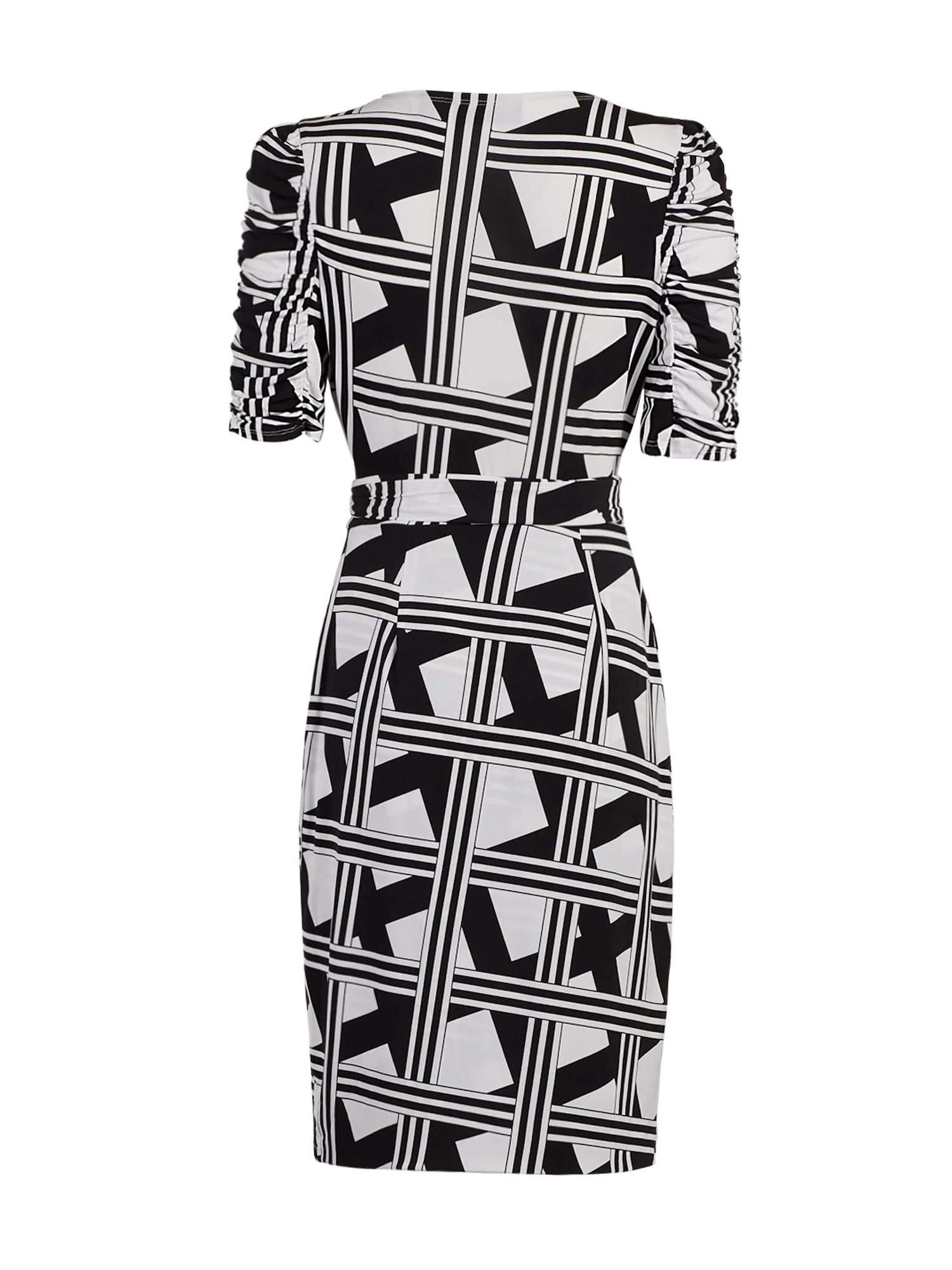 Graphic-Print Knit Wrap Dress - Image 3