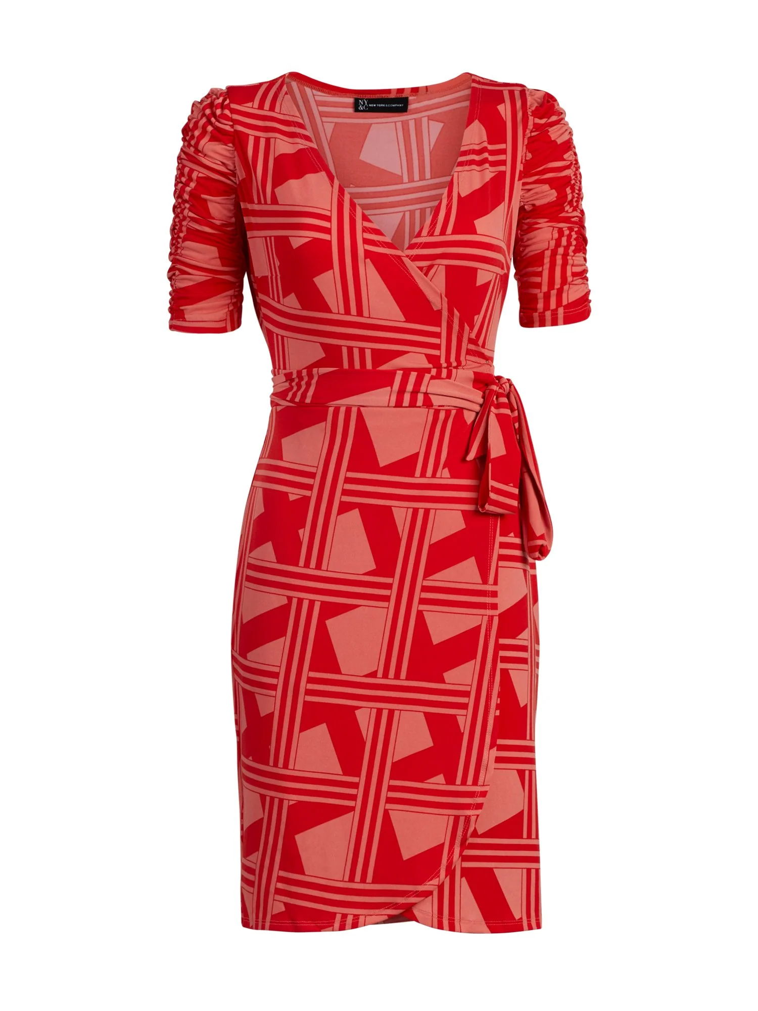 Graphic-Print Knit Wrap Dress - Image 6