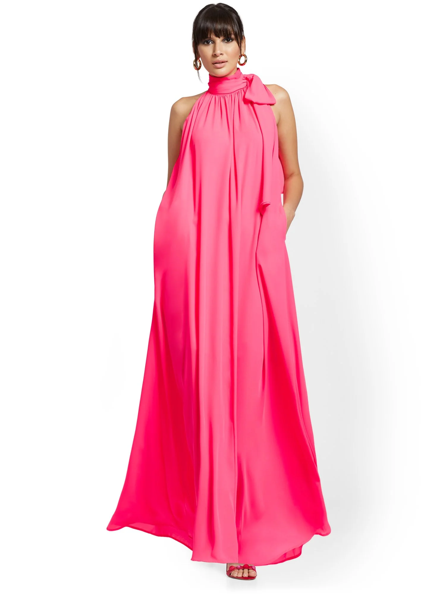 Halter Bow Maxi Dress - Image 7