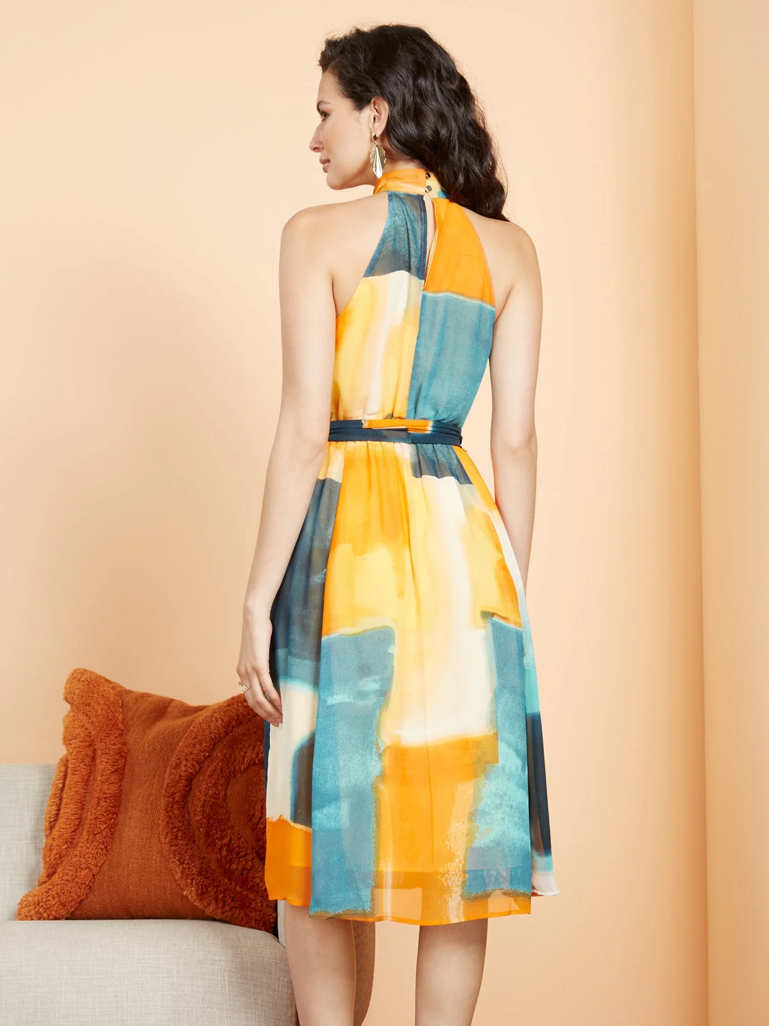 Halter Midi Dress - Image 3