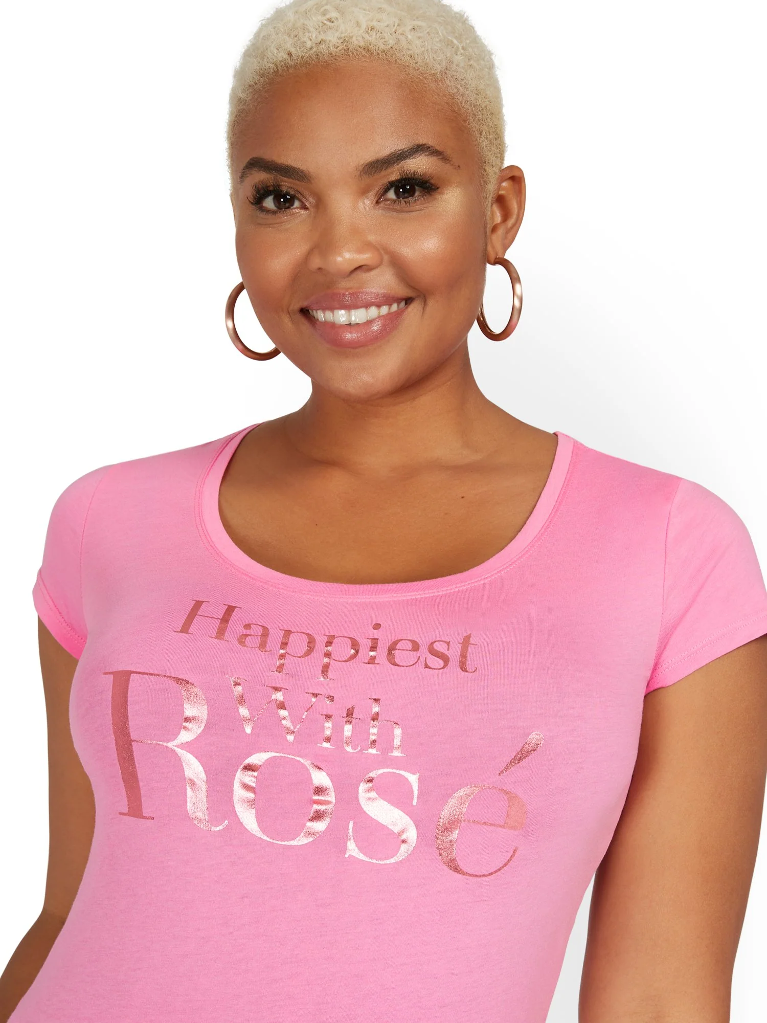Happiest With Rose Graphic Tee - Image 2