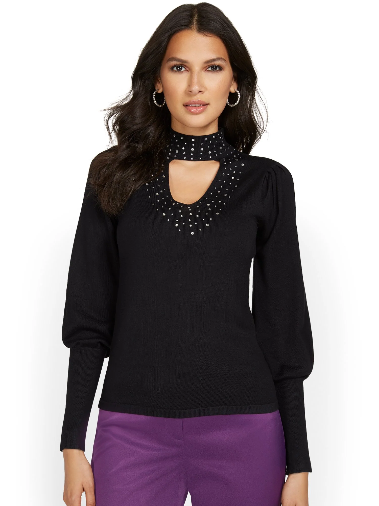 Heatset Studs Cut-Out Sweater - Image 2