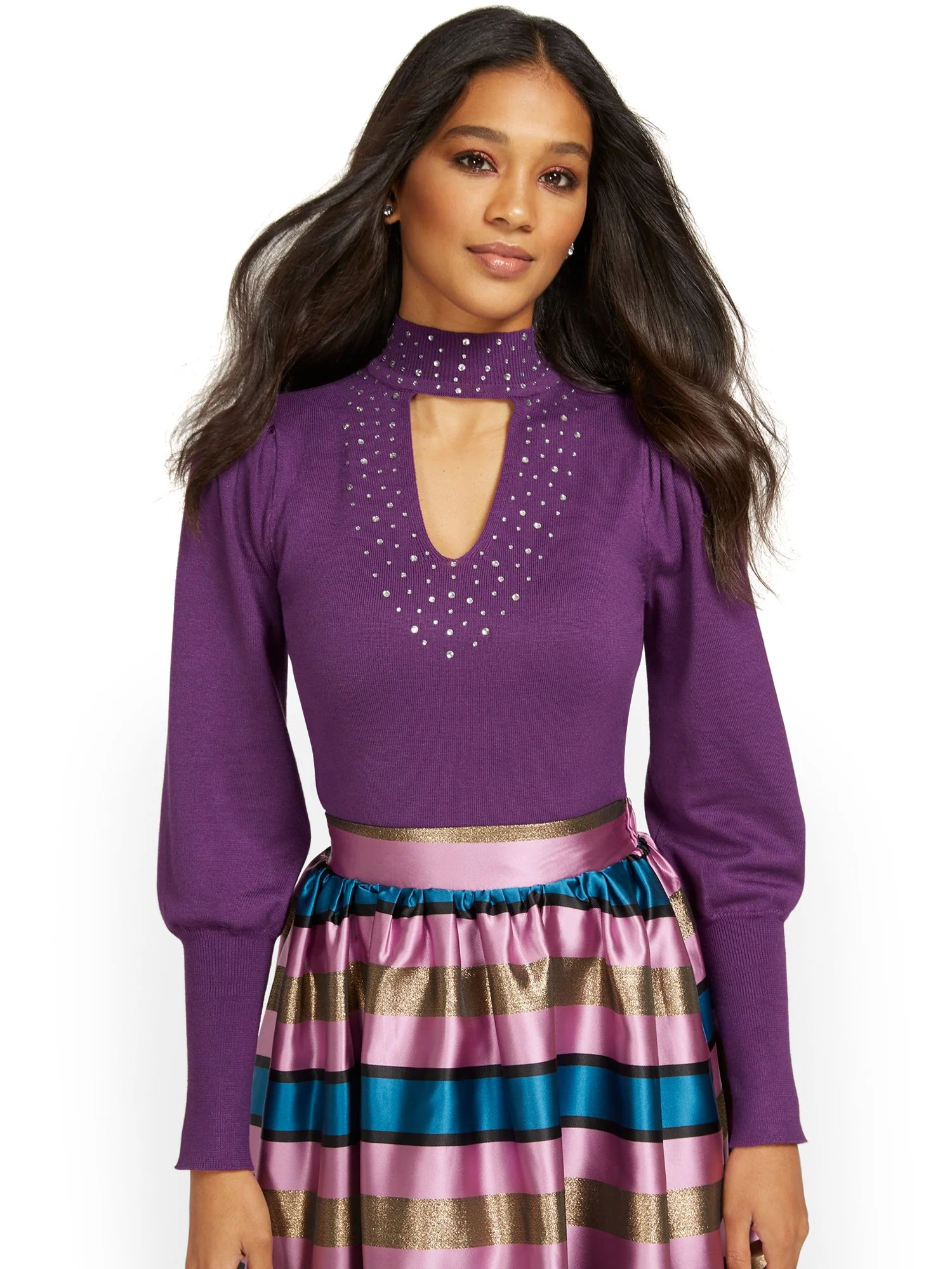 Heatset Studs Cut-Out Sweater - Image 5