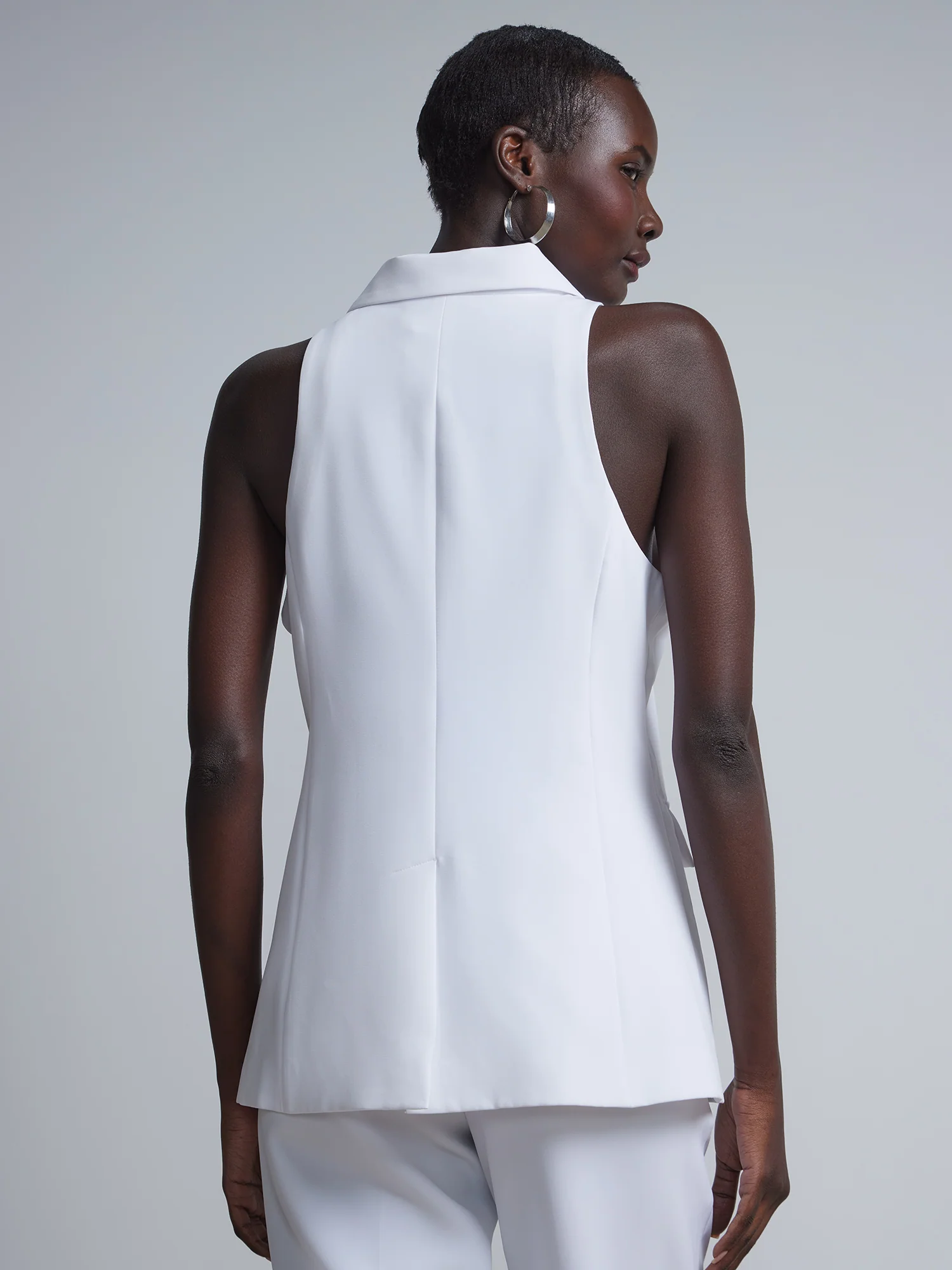 High-Collar Blazer Vest - Image 3