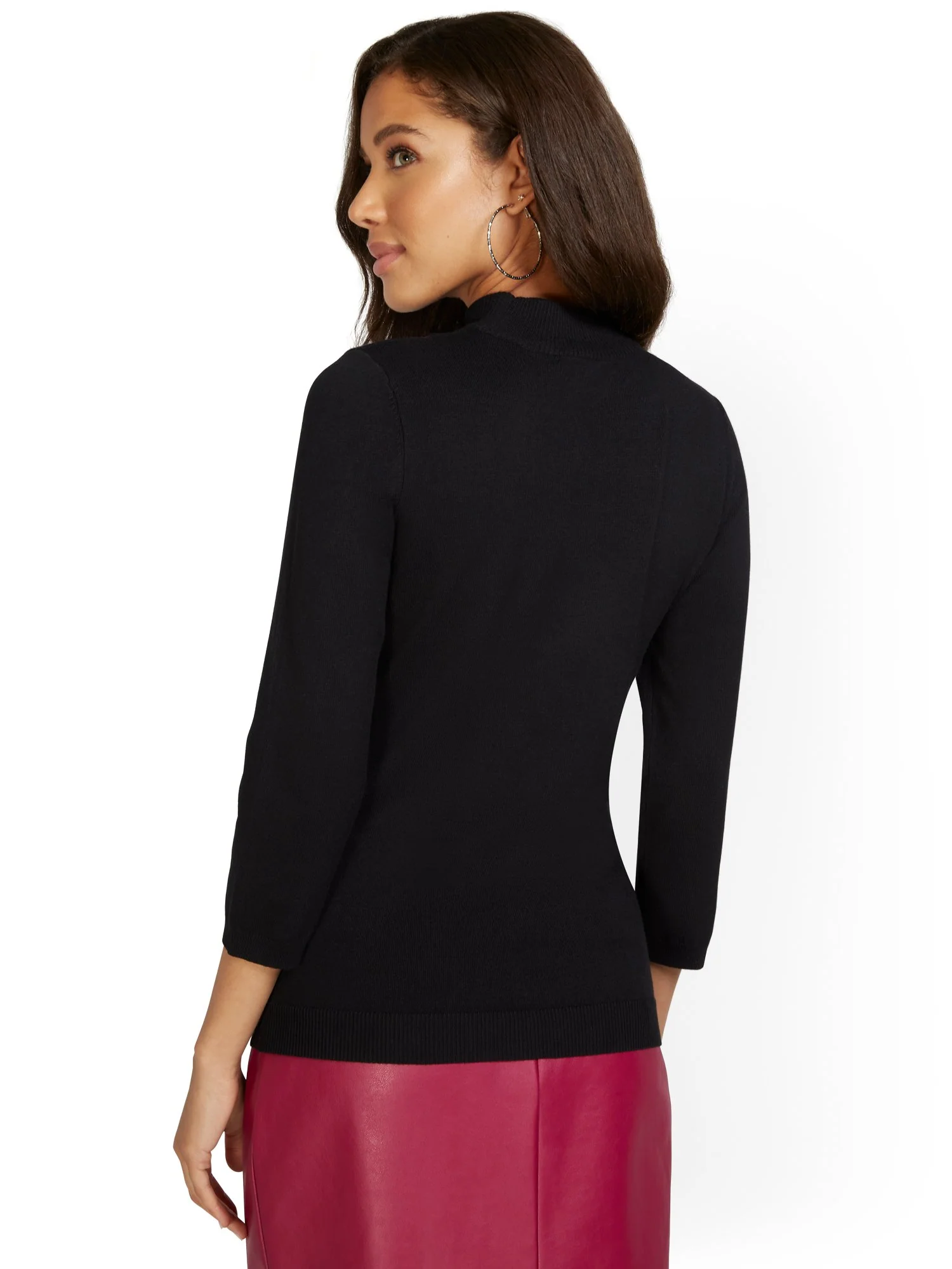 High-Neck Cutout Sweater - Image 3