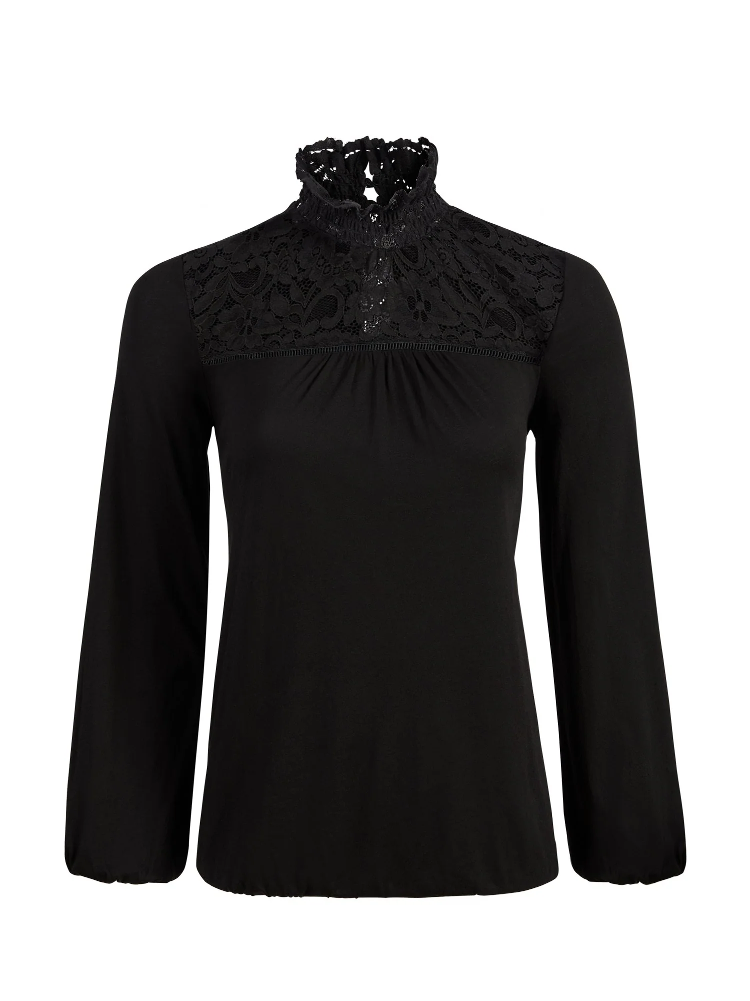 High-Neck Lace Detailed Top - Image 2