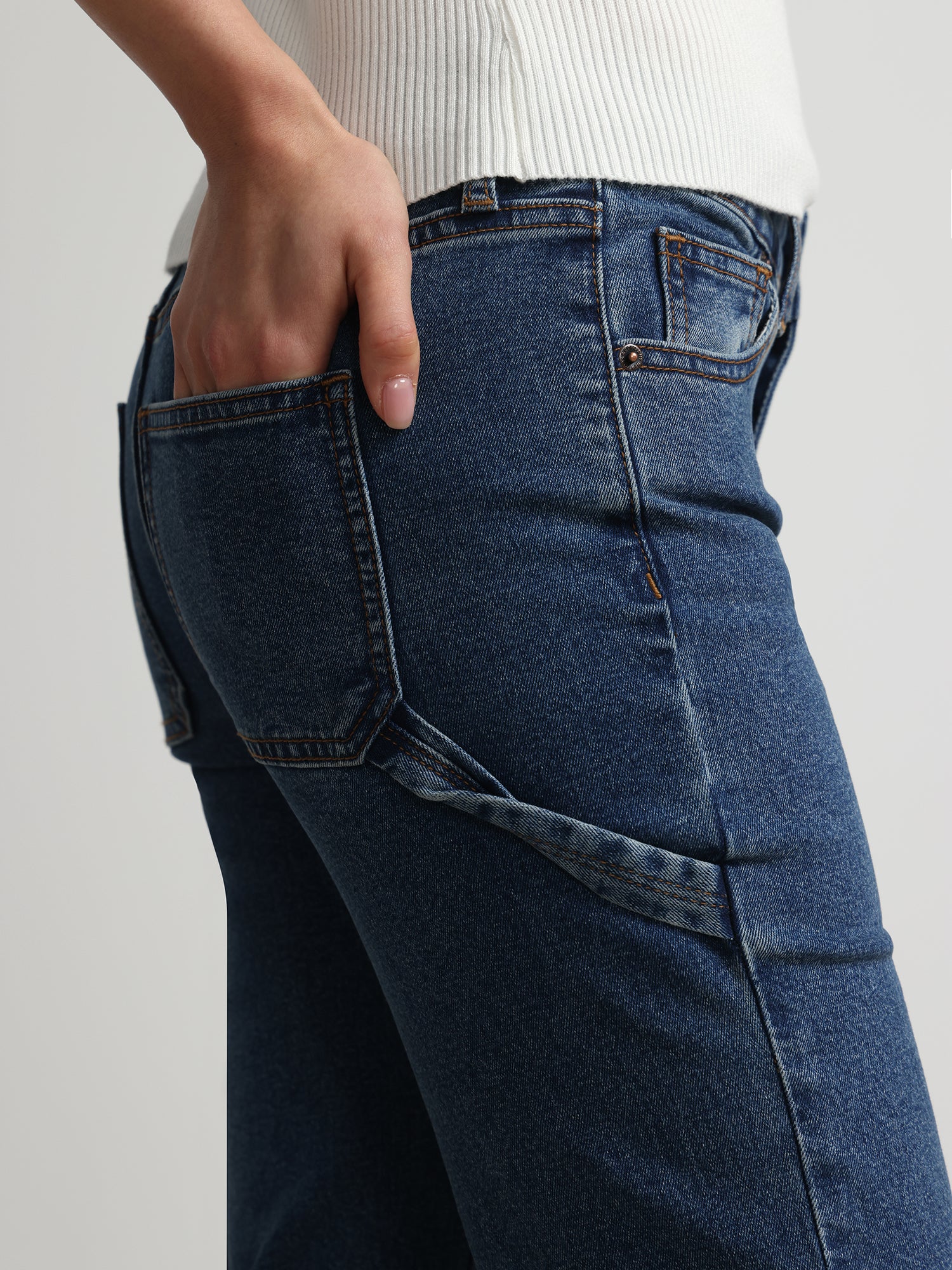 High Rise Cargo Boyfriend Jeans - Image 3