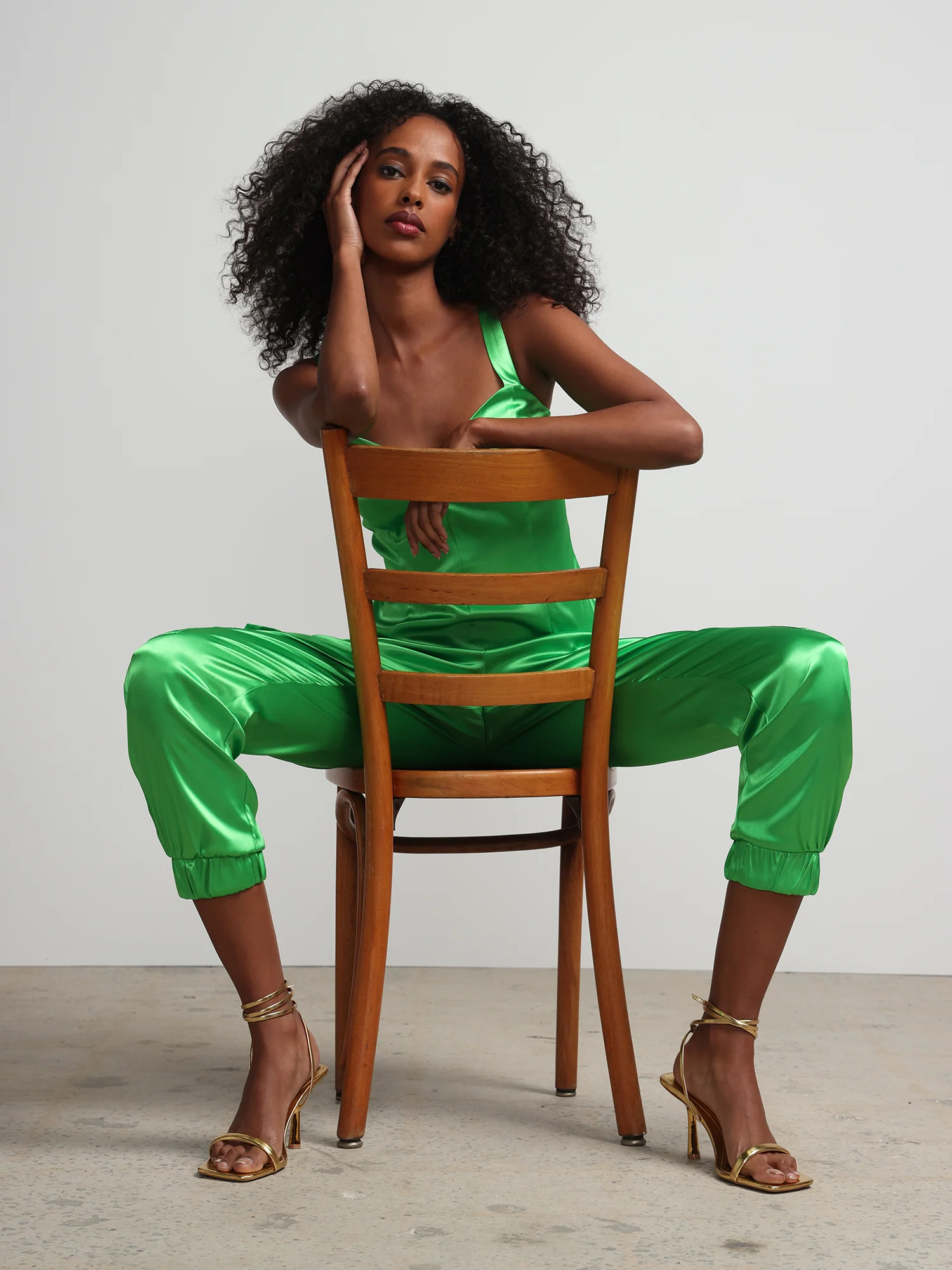 High-Shine Corset Satin-Effect Top - Image 5