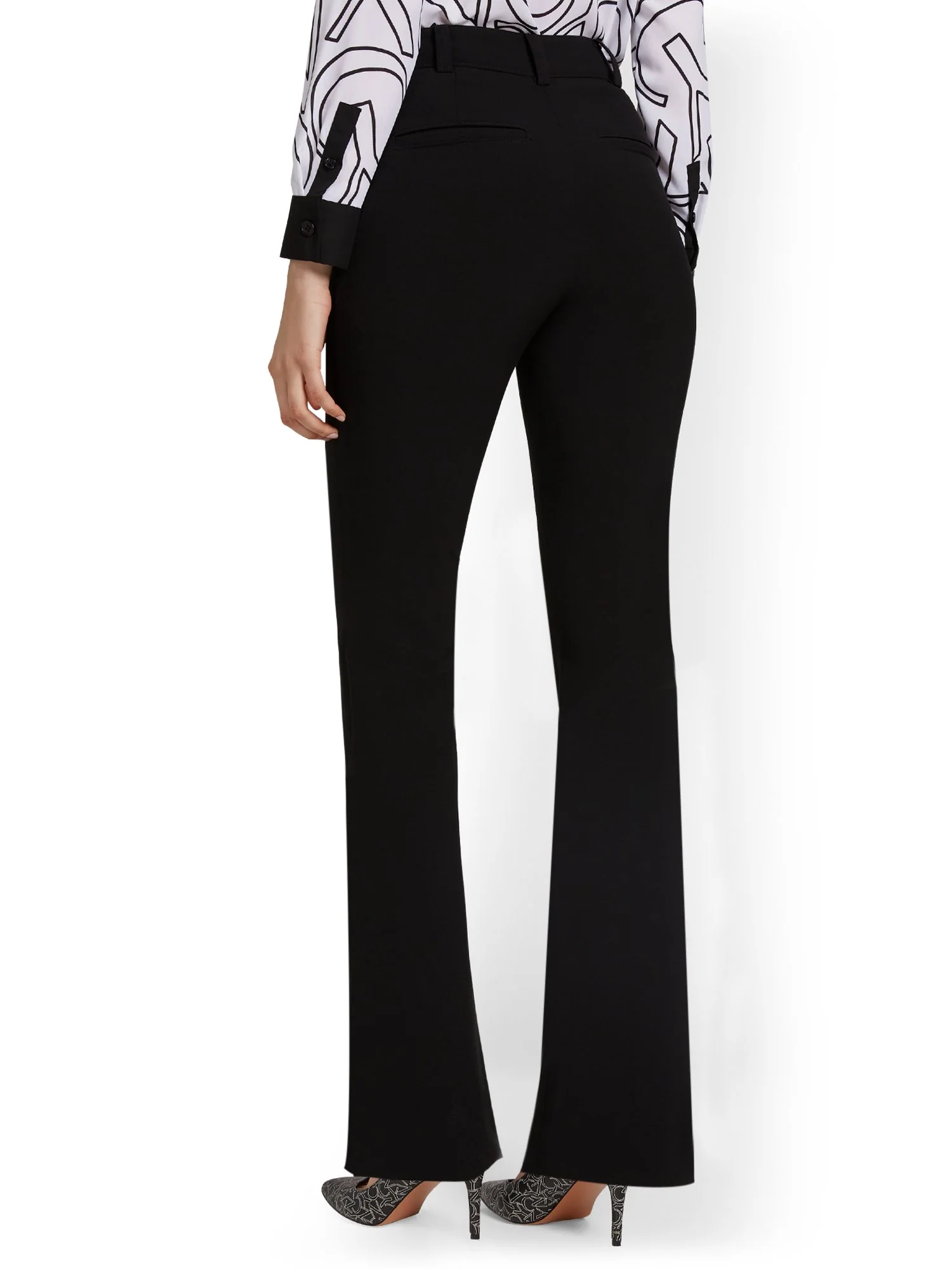 High-Waisted Barely Bootcut Pant - Essential Stretch - Image 3