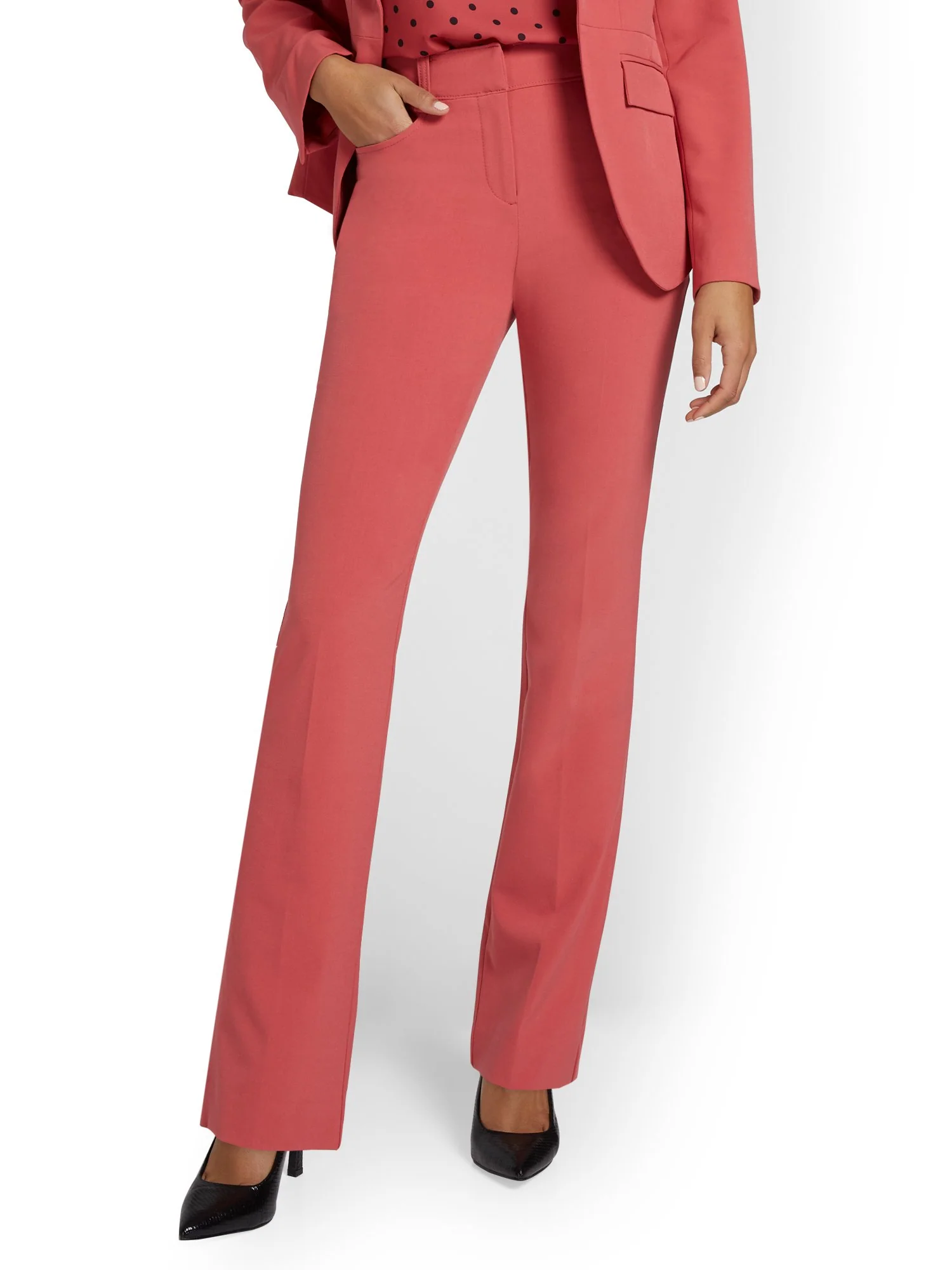 High-Waisted Barely Bootcut Pant - Essential Stretch - Image 33