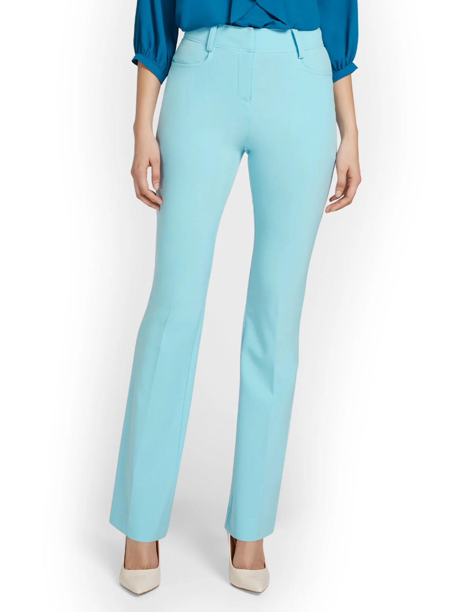 High-Waisted Barely Bootcut Pant - Essential Stretch - Image 37