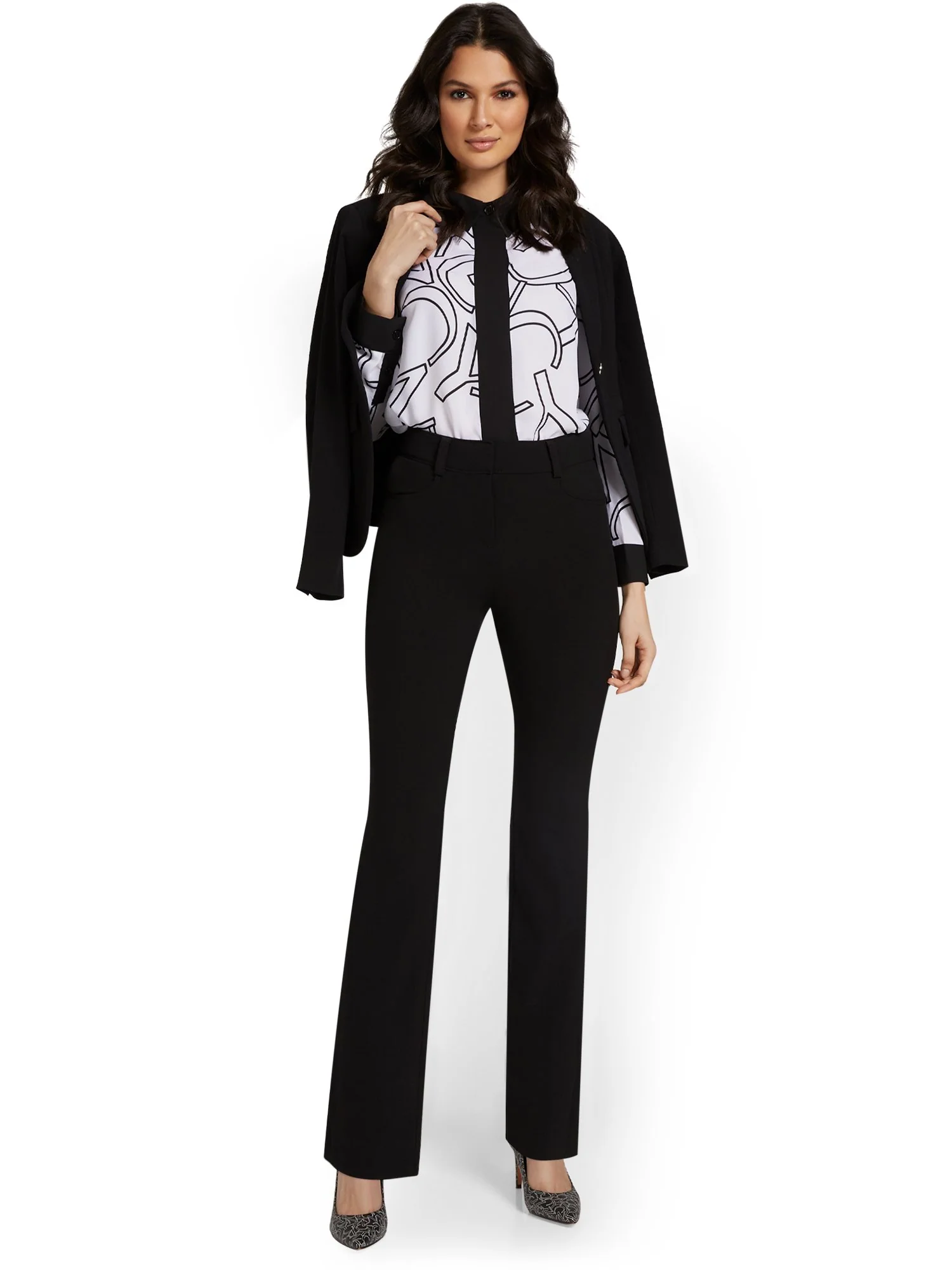 High-Waisted Barely Bootcut Pant - Essential Stretch - Image 4