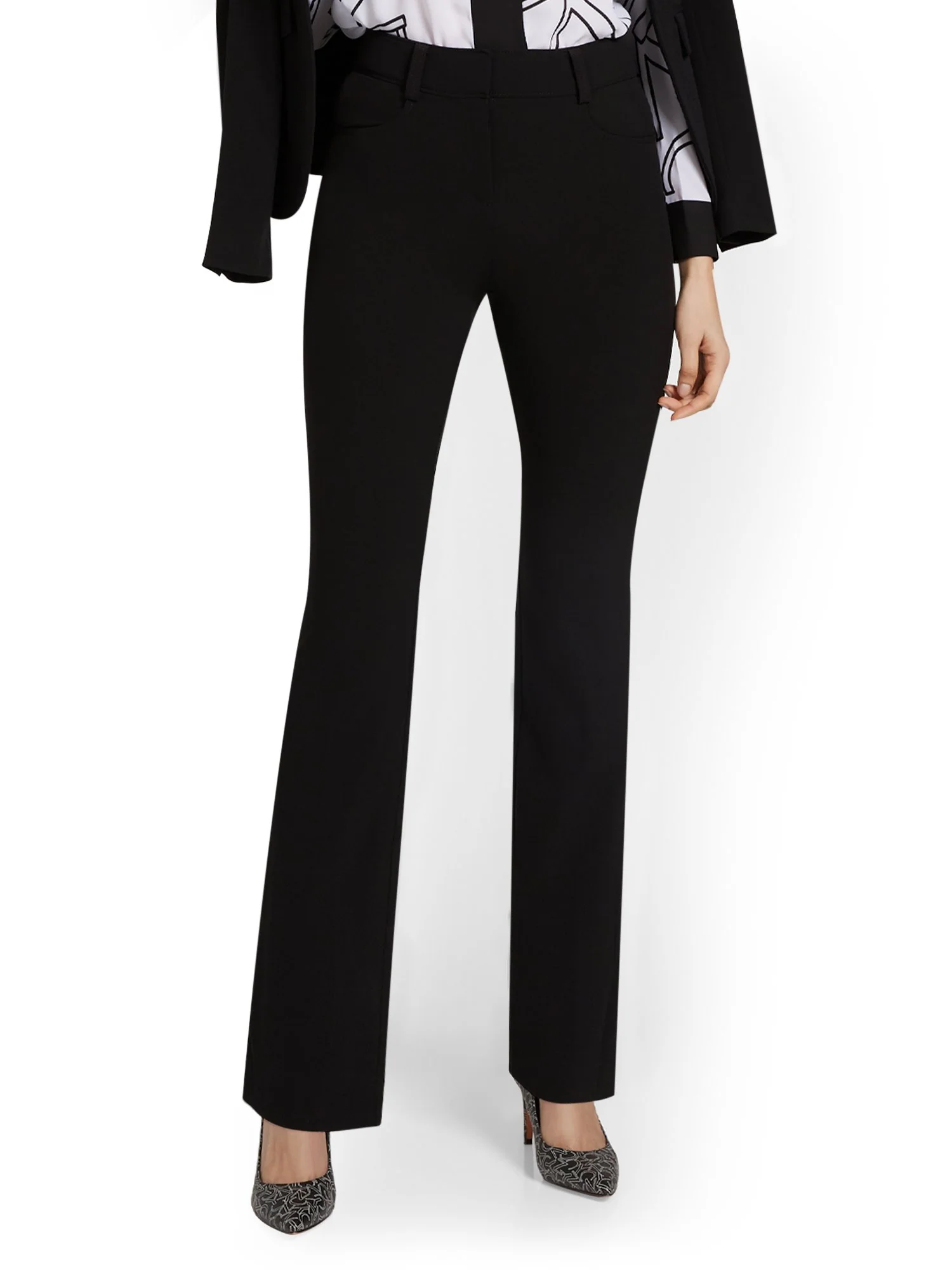 High-Waisted Barely Bootcut Pant - Essential Stretch - Image 5