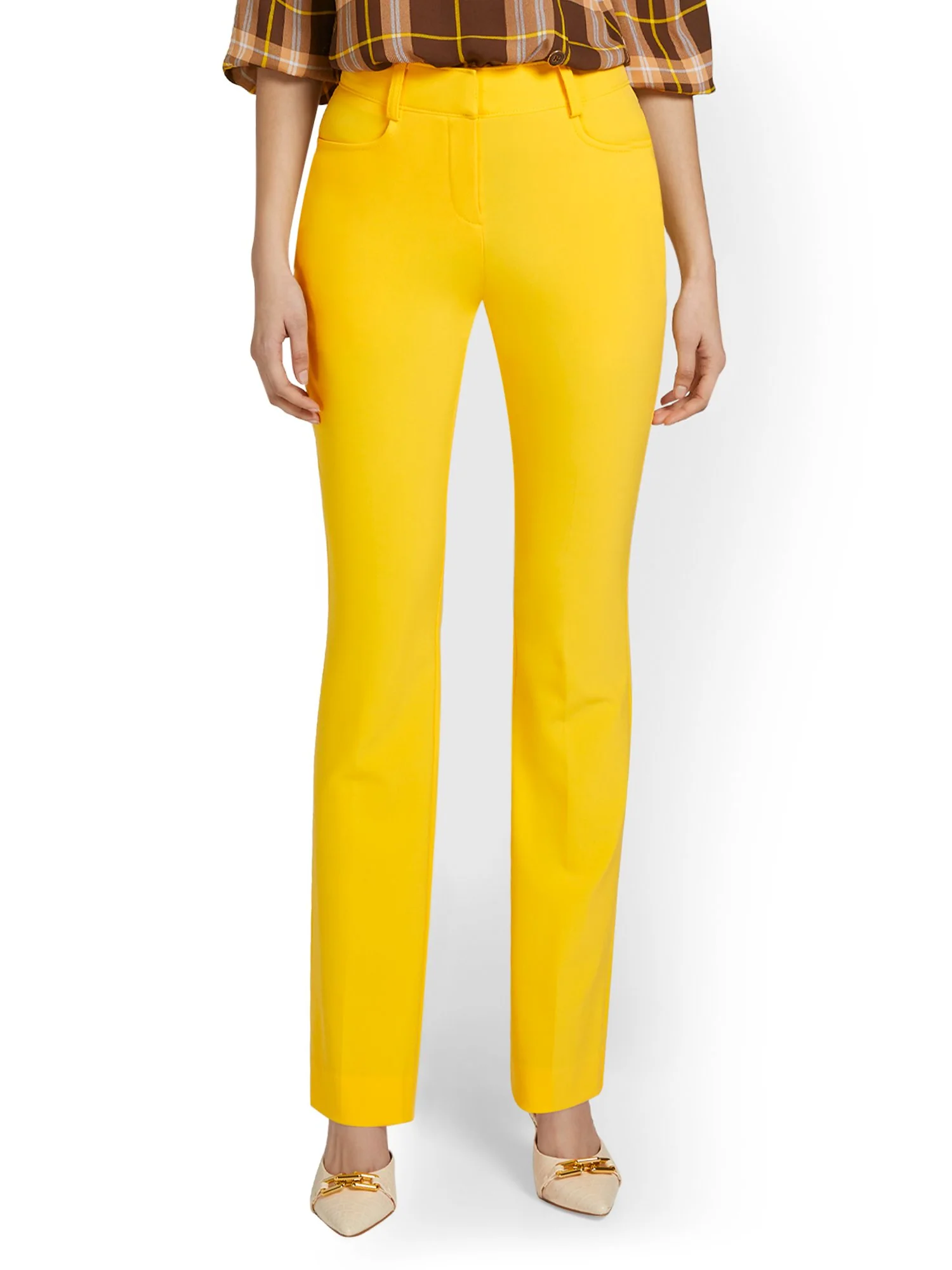 High-Waisted Barely Bootcut Pant - Essential Stretch - Image 7