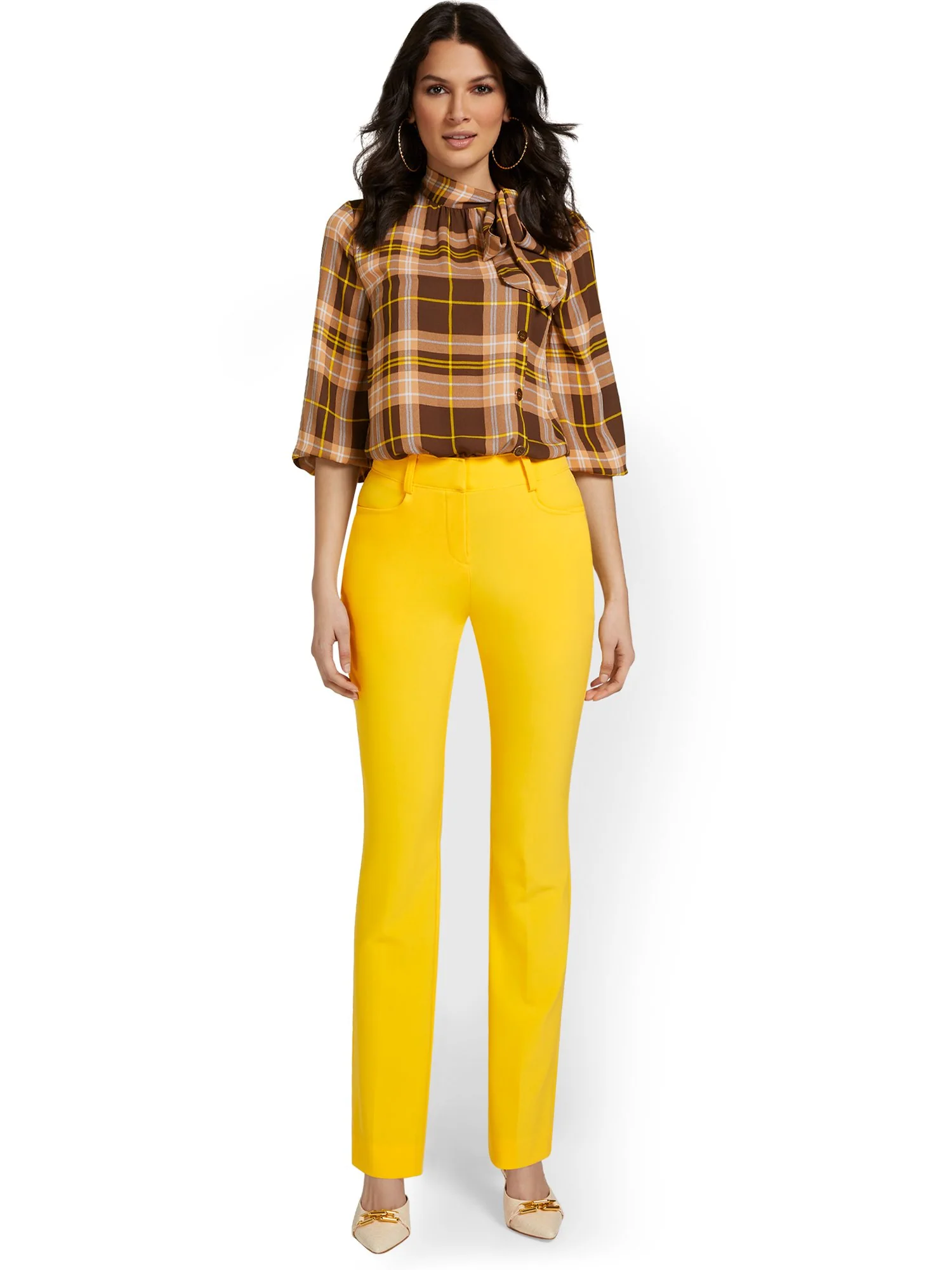 High-Waisted Barely Bootcut Pant - Essential Stretch - Image 9