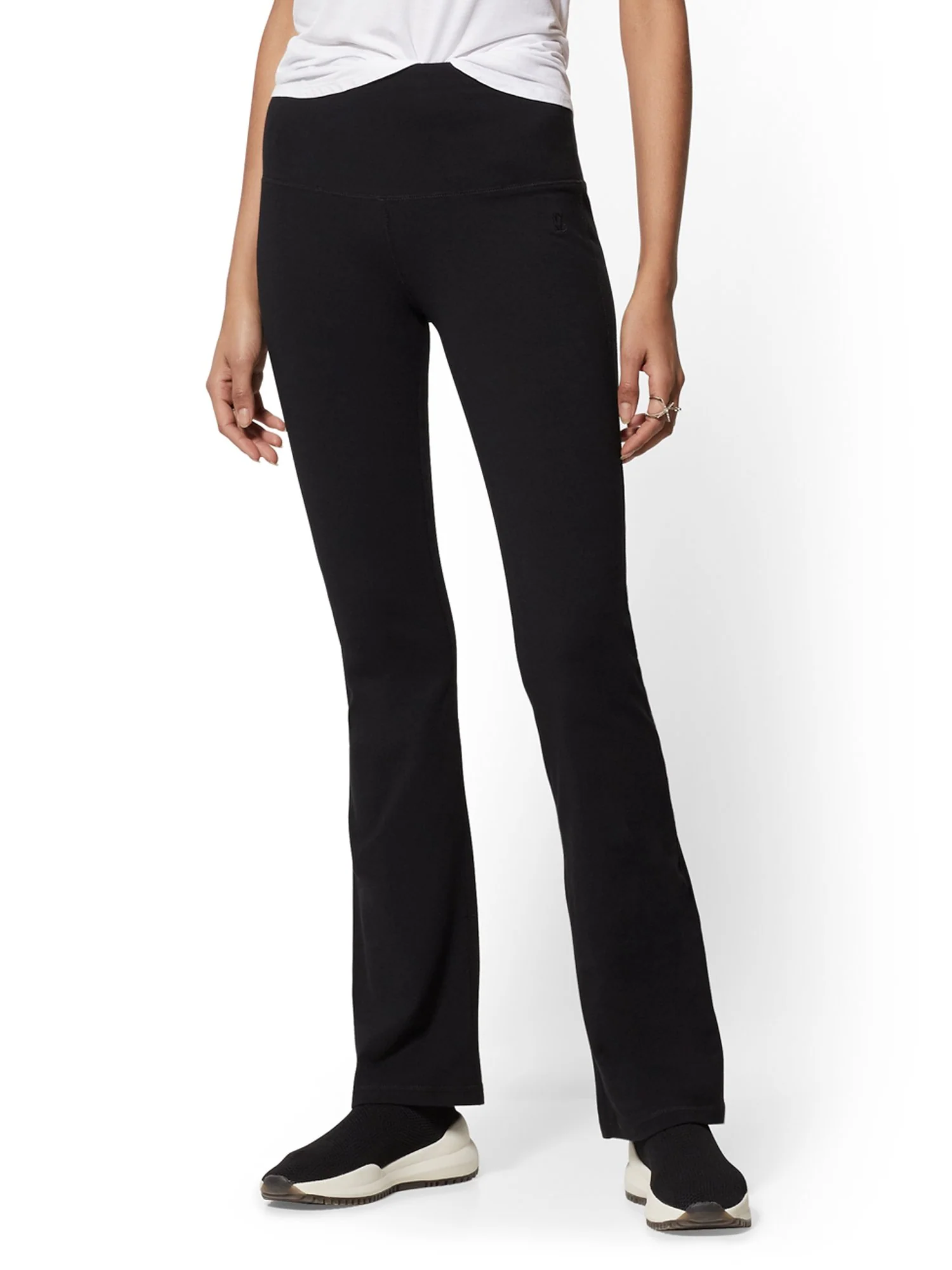 High-Waisted Black Bootcut Yoga Pant - Image 2