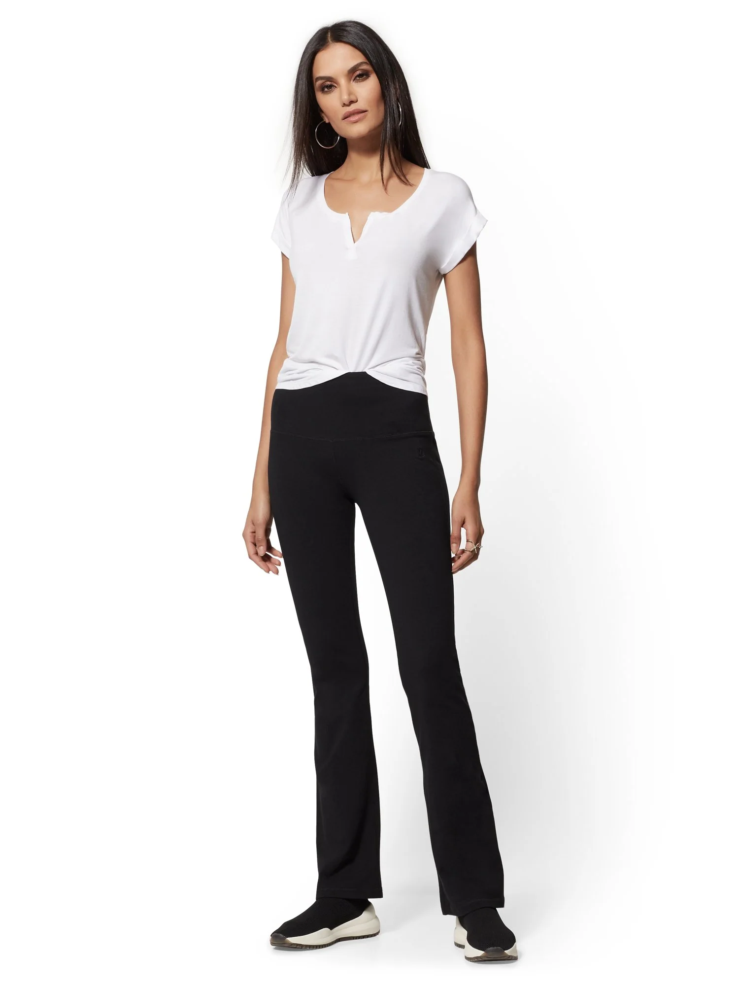 High-Waisted Black Bootcut Yoga Pant - Image 4