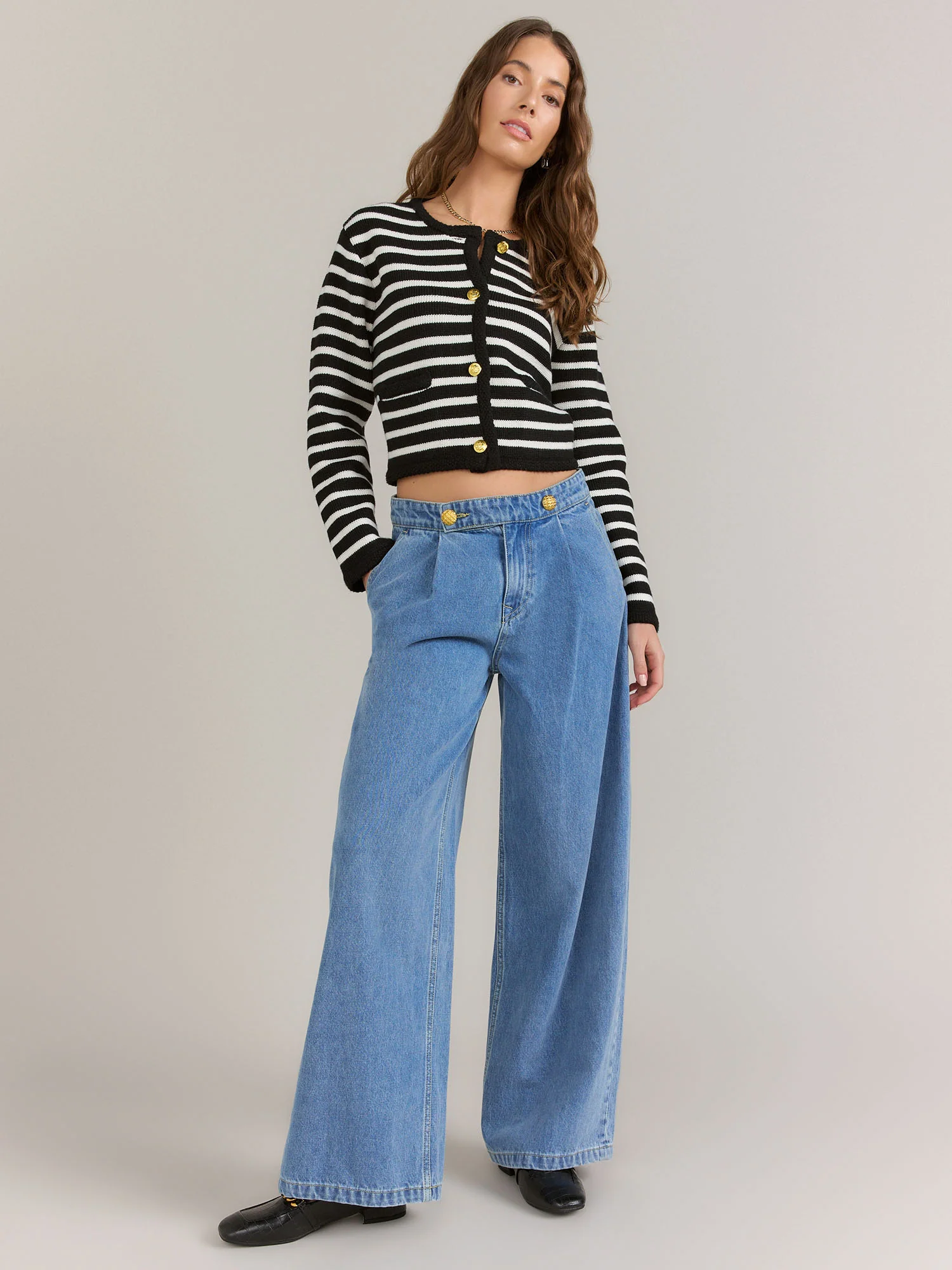 English Factory Button Detail Jeans - Brands We Love - Image 2
