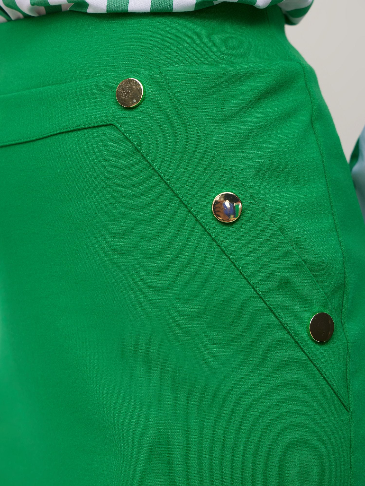 High-Waisted Button-Front Ponte Pencil Skirt - Superflex - Image 6