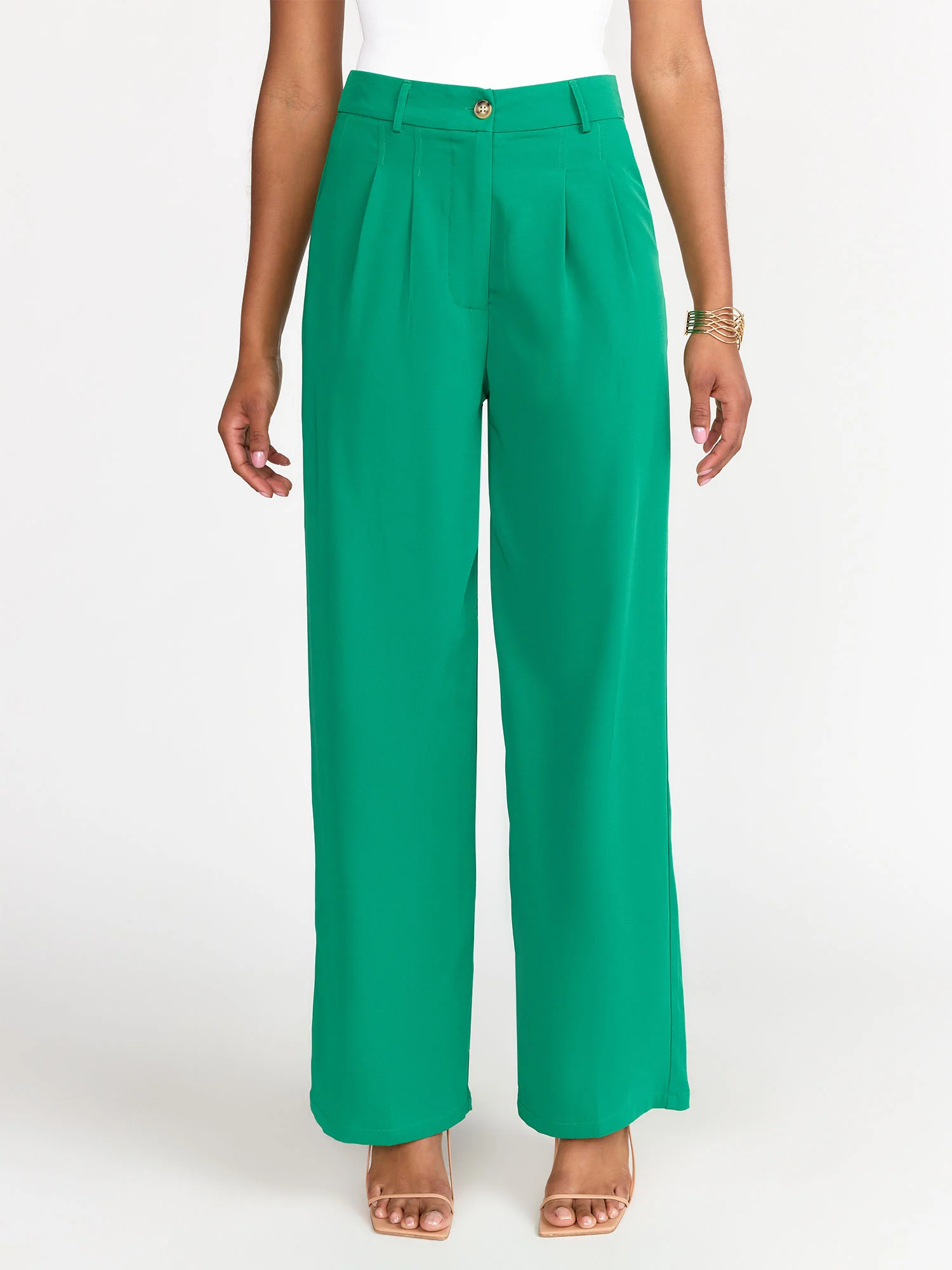 Edit By Nine High Waisted Buttoned Trousers - Brands We Love - Image 2