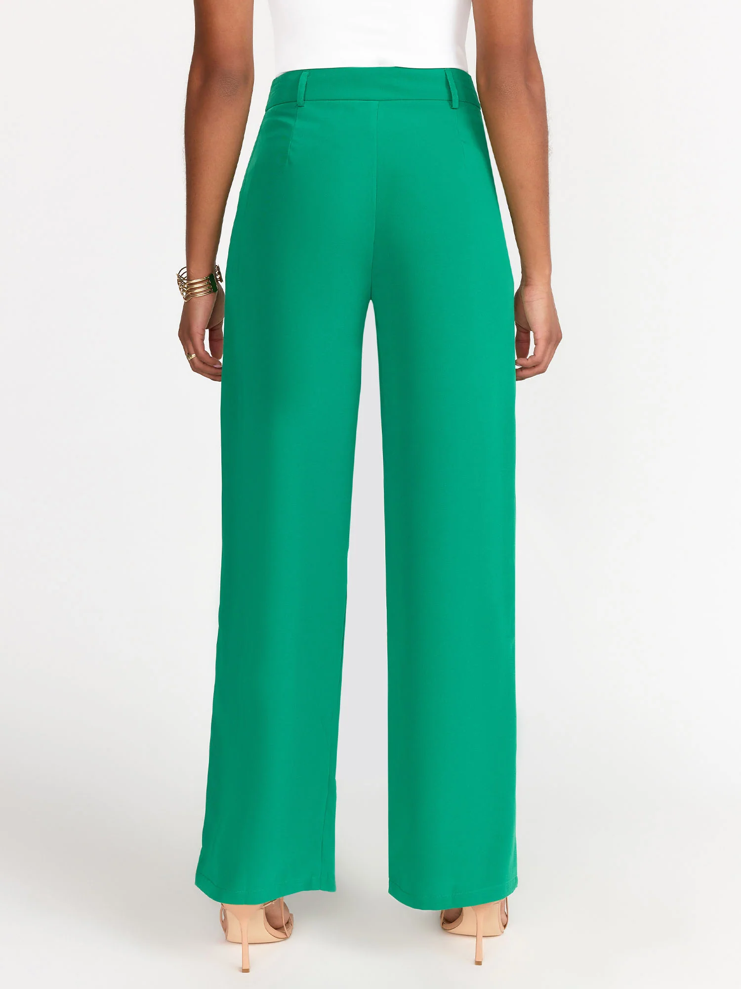 Edit By Nine High Waisted Buttoned Trousers - Brands We Love - Image 4