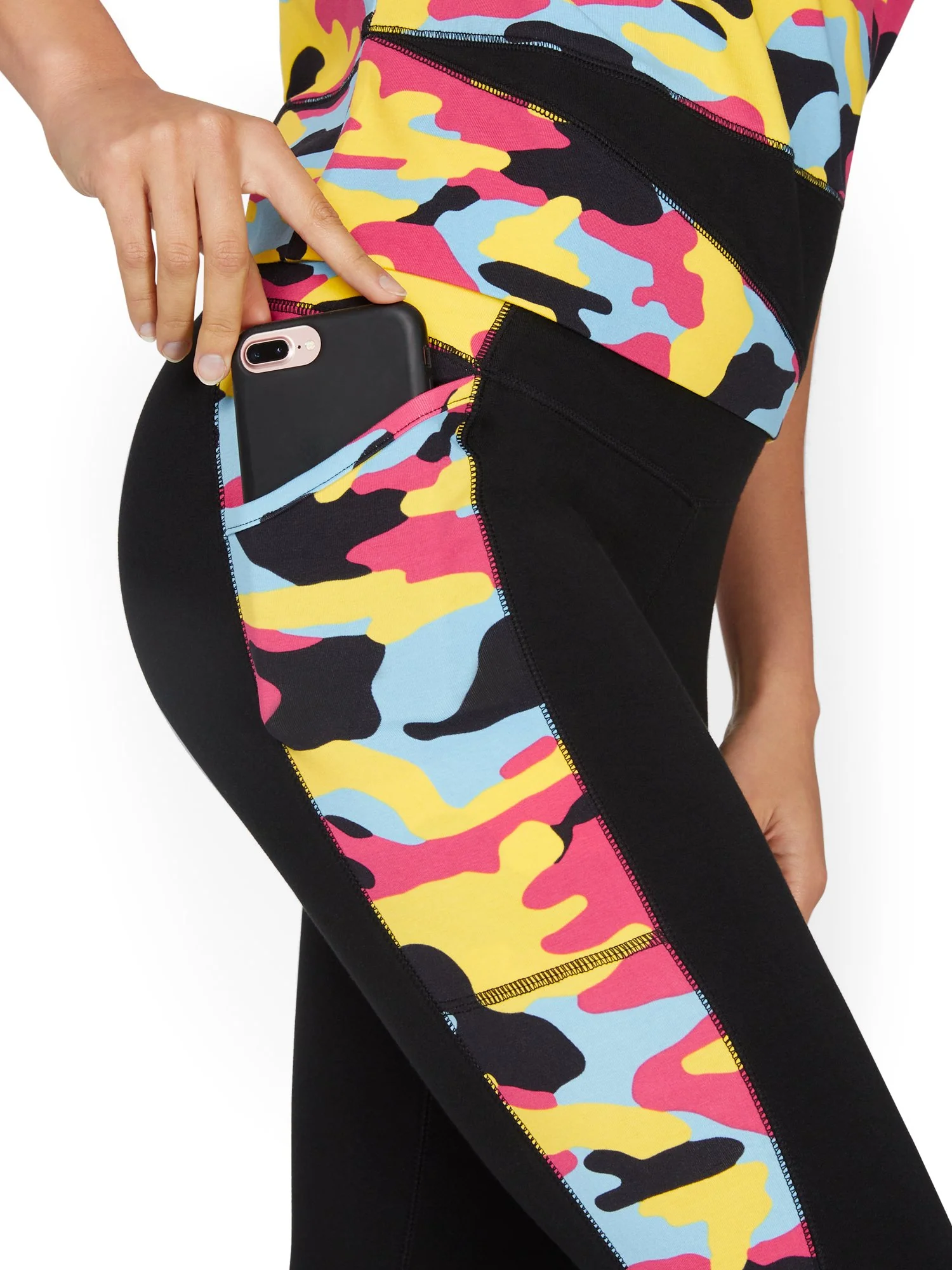 High-Waisted Camo-Print Pocket Legging - Image 4