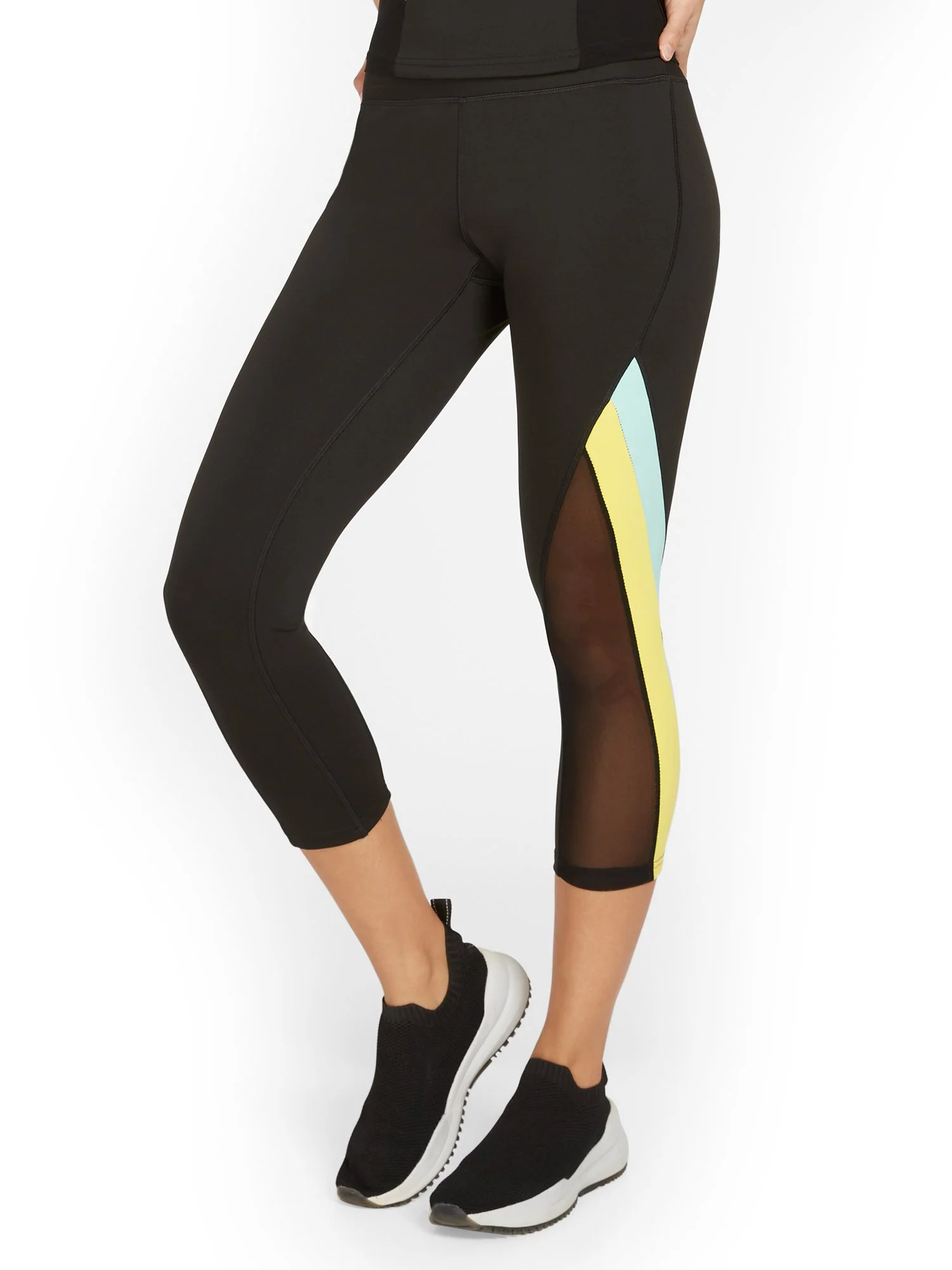 High-Waisted Colorblock Pocket Capri Legging