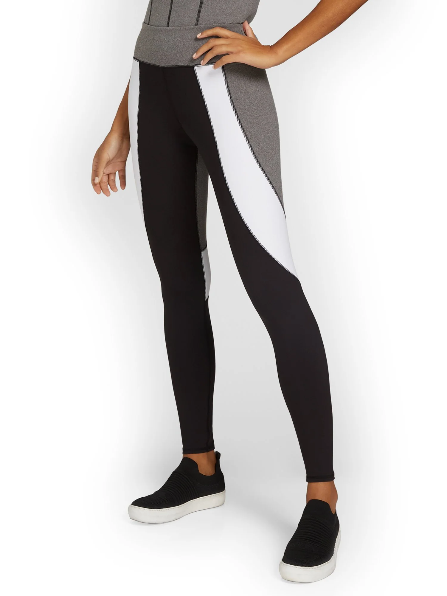 High-Waisted Colorblock Pocket Legging - City Contour - Image 2