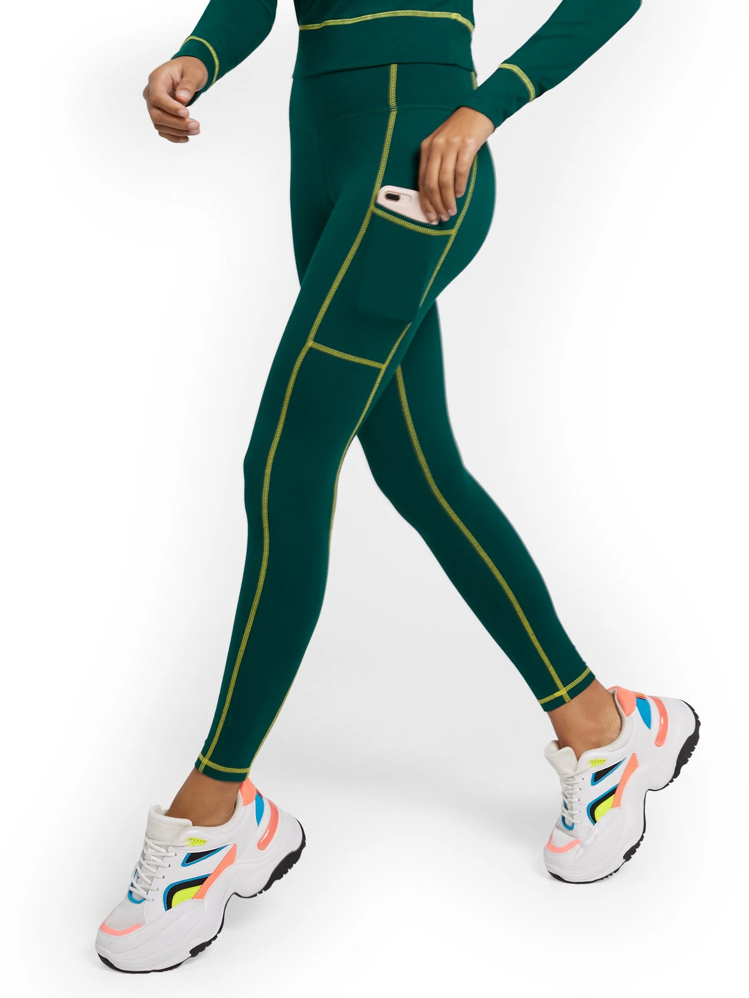 High-Waisted Contrast Pocket Legging - Image 2