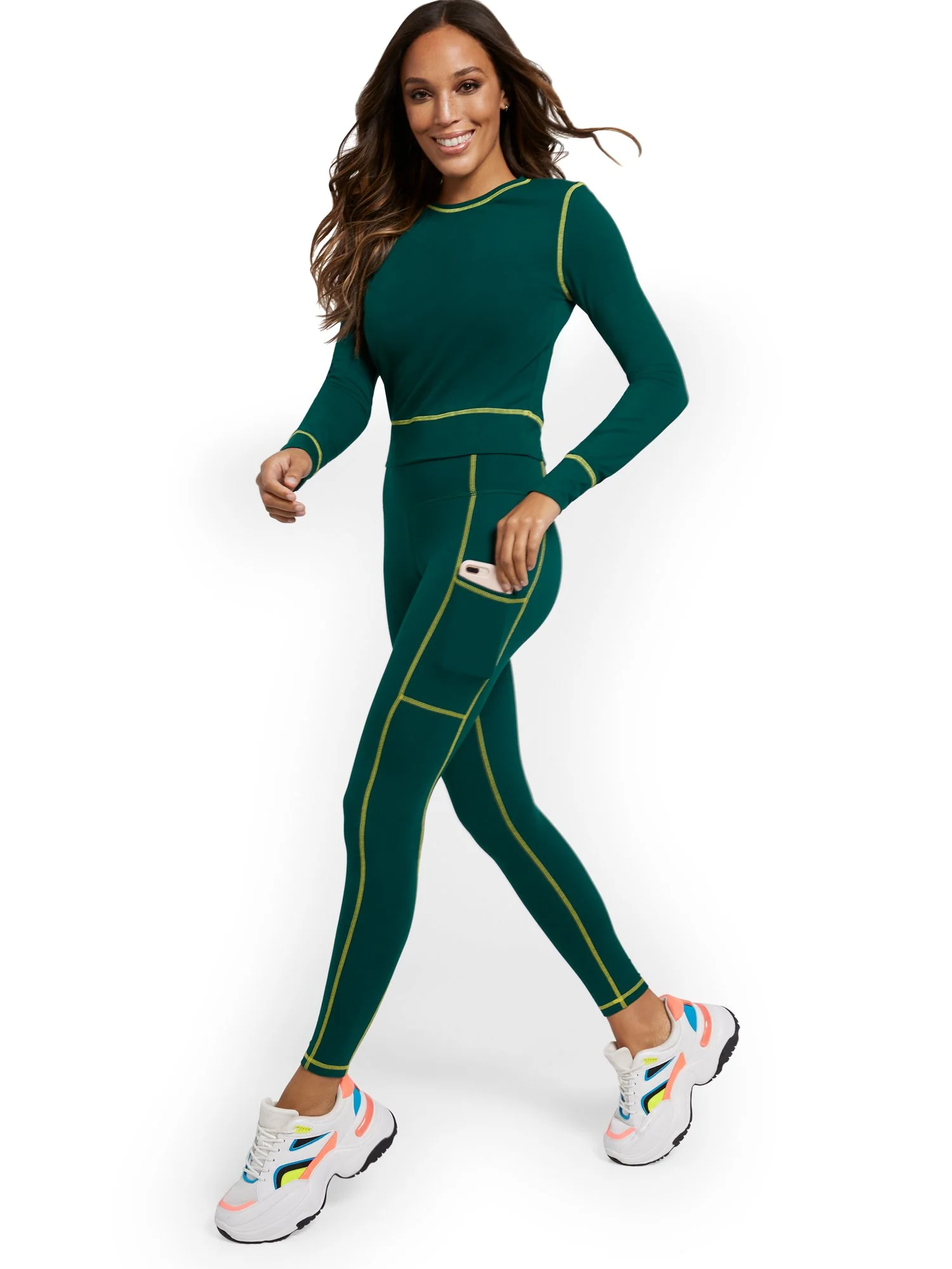 High-Waisted Contrast Pocket Legging - Image 5