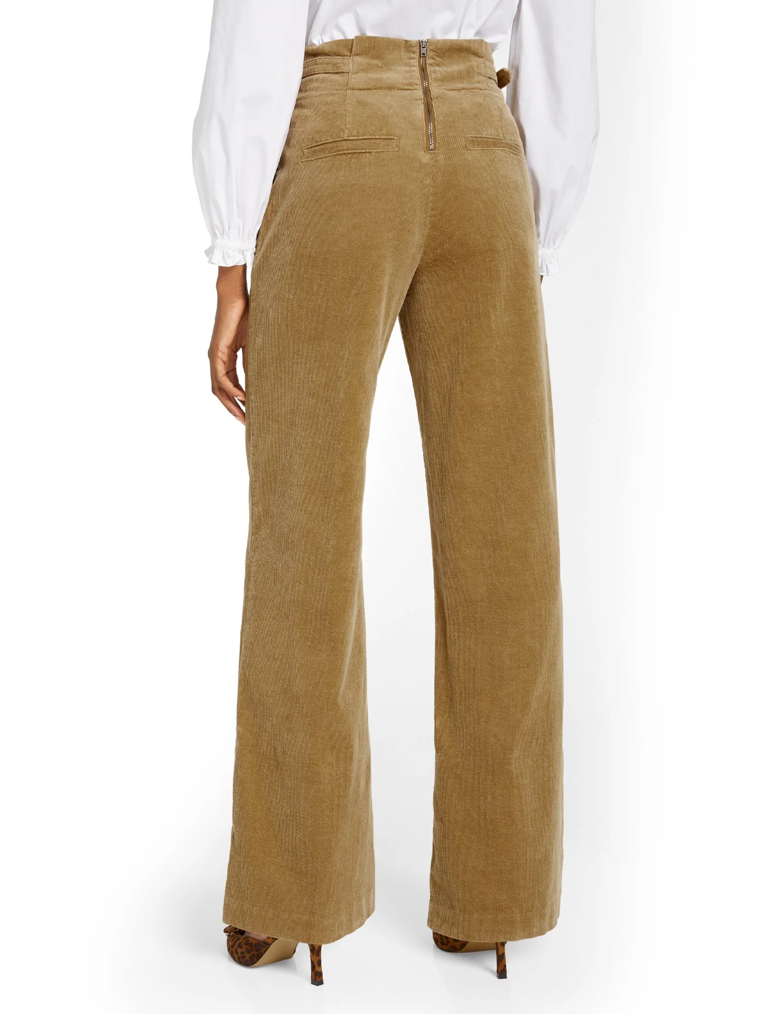High-Waisted Corduroy Wide-Leg Pant - Image 3