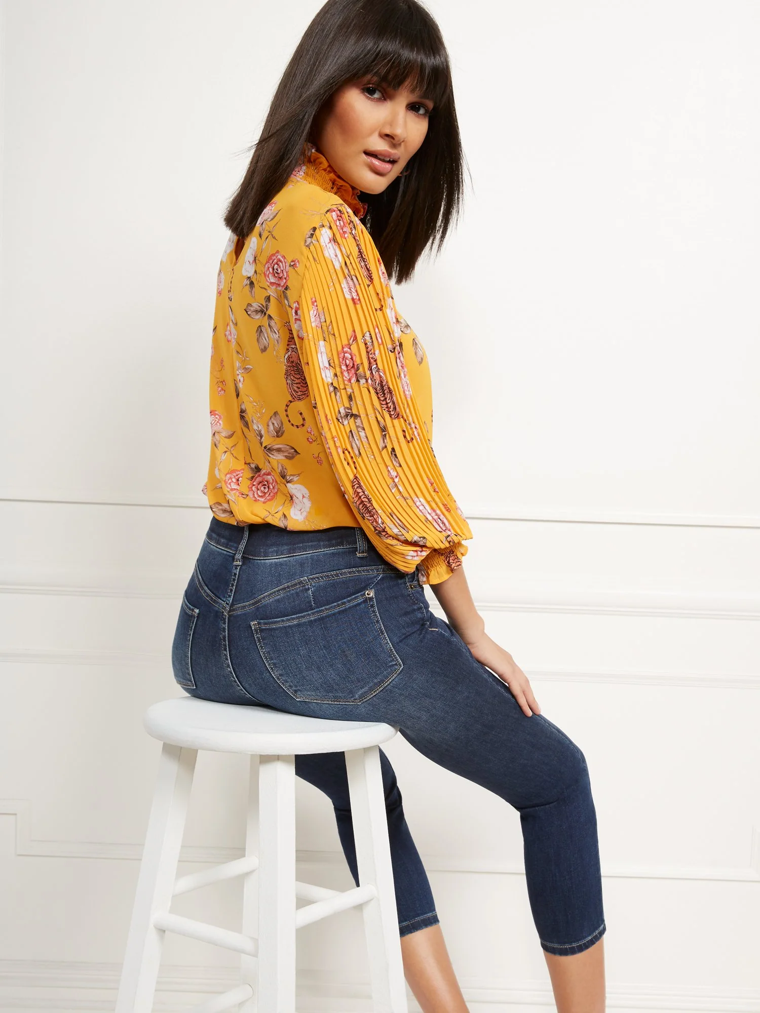 High-Waisted Curvy No-Gap Shaping Super-Skinny Jeans - Blue Hustle - Image 23