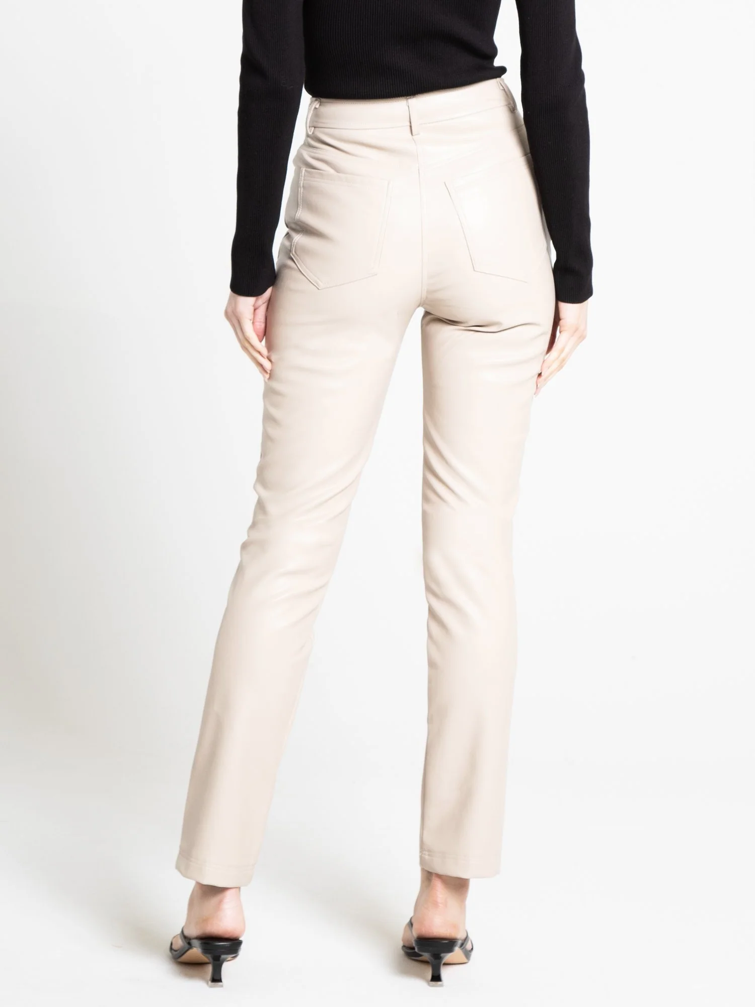 High-Waisted Faux Leather Pant - Edit By Nine - Image 9