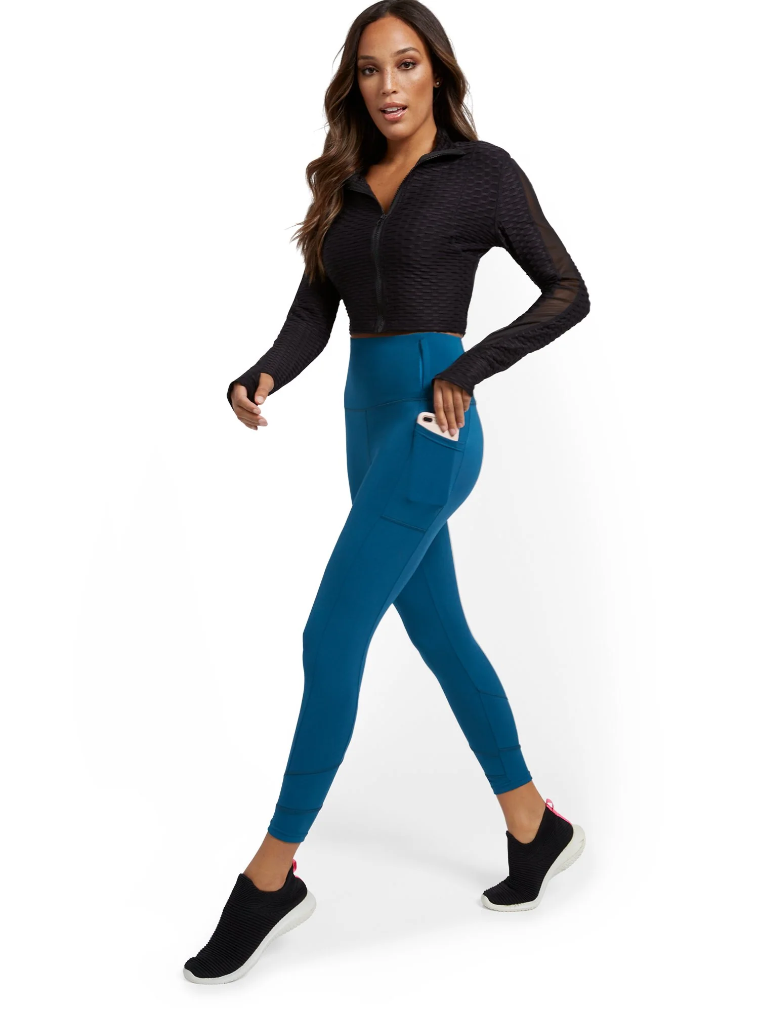 High-Waisted Geometric Seam Legging - Image 21