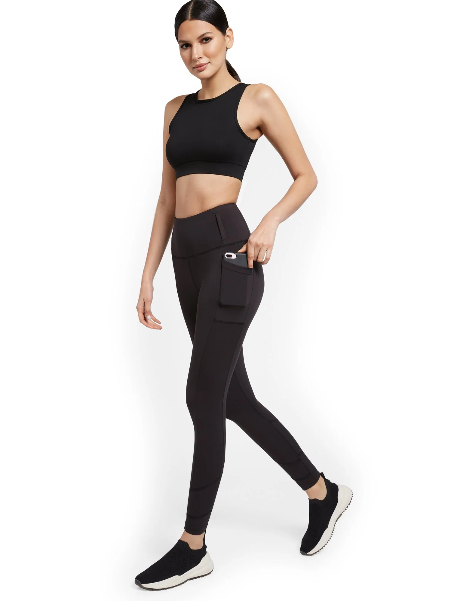 High-Waisted Geometric Seam Legging - Image 3