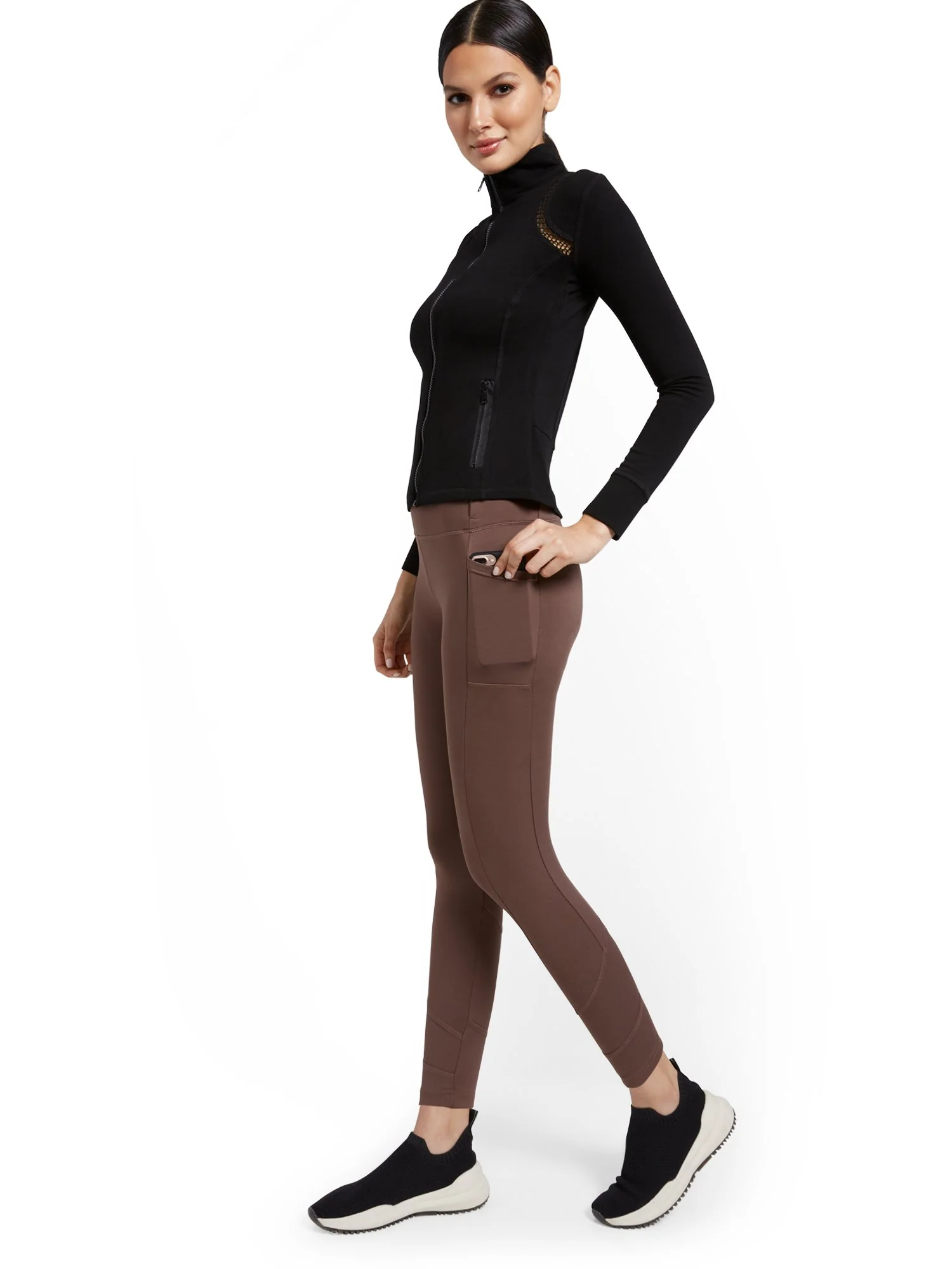 High-Waisted Geometric Seam Legging - Image 7