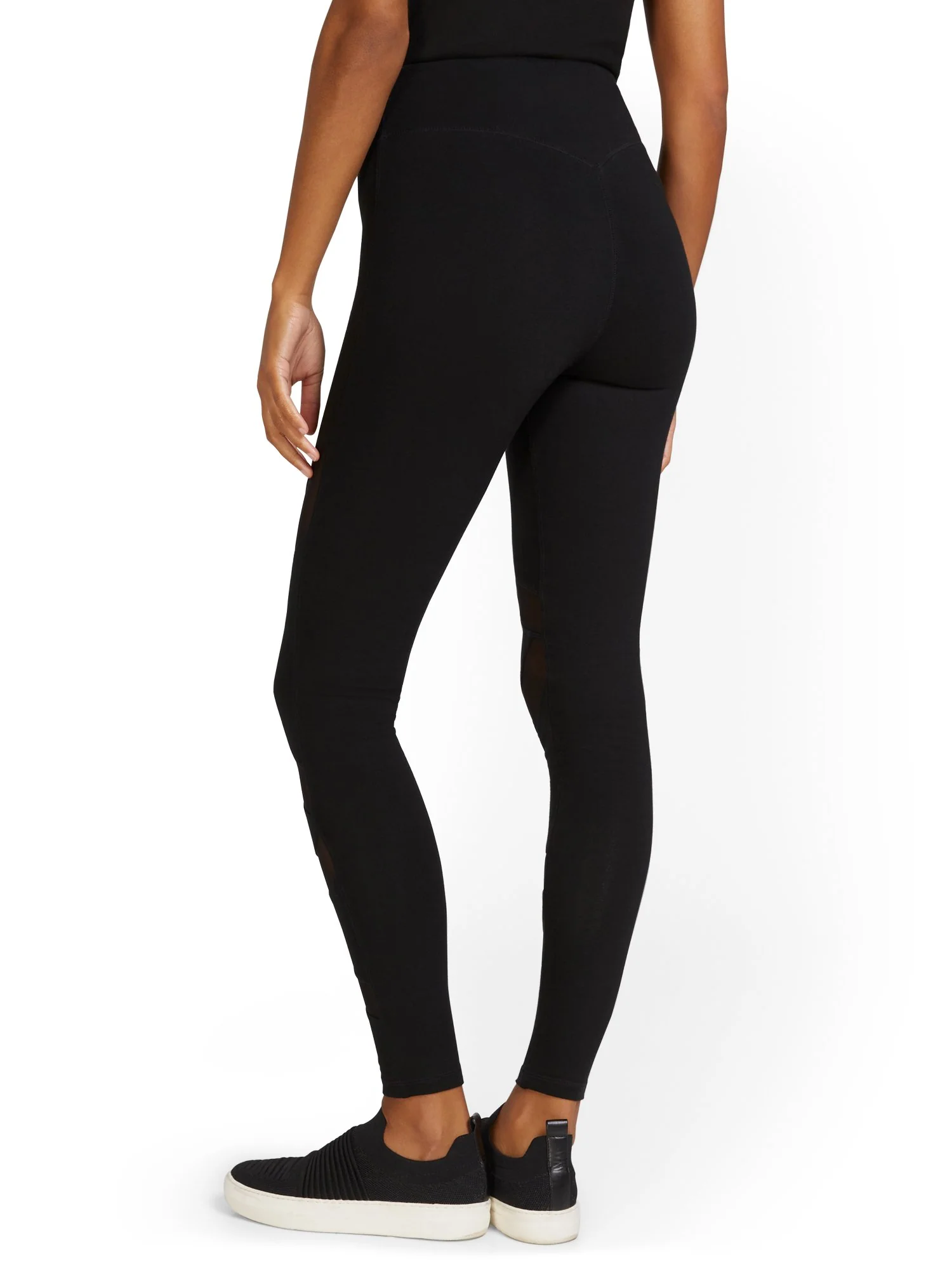 High-Waisted Mesh Insets Pocket Legging - Image 3