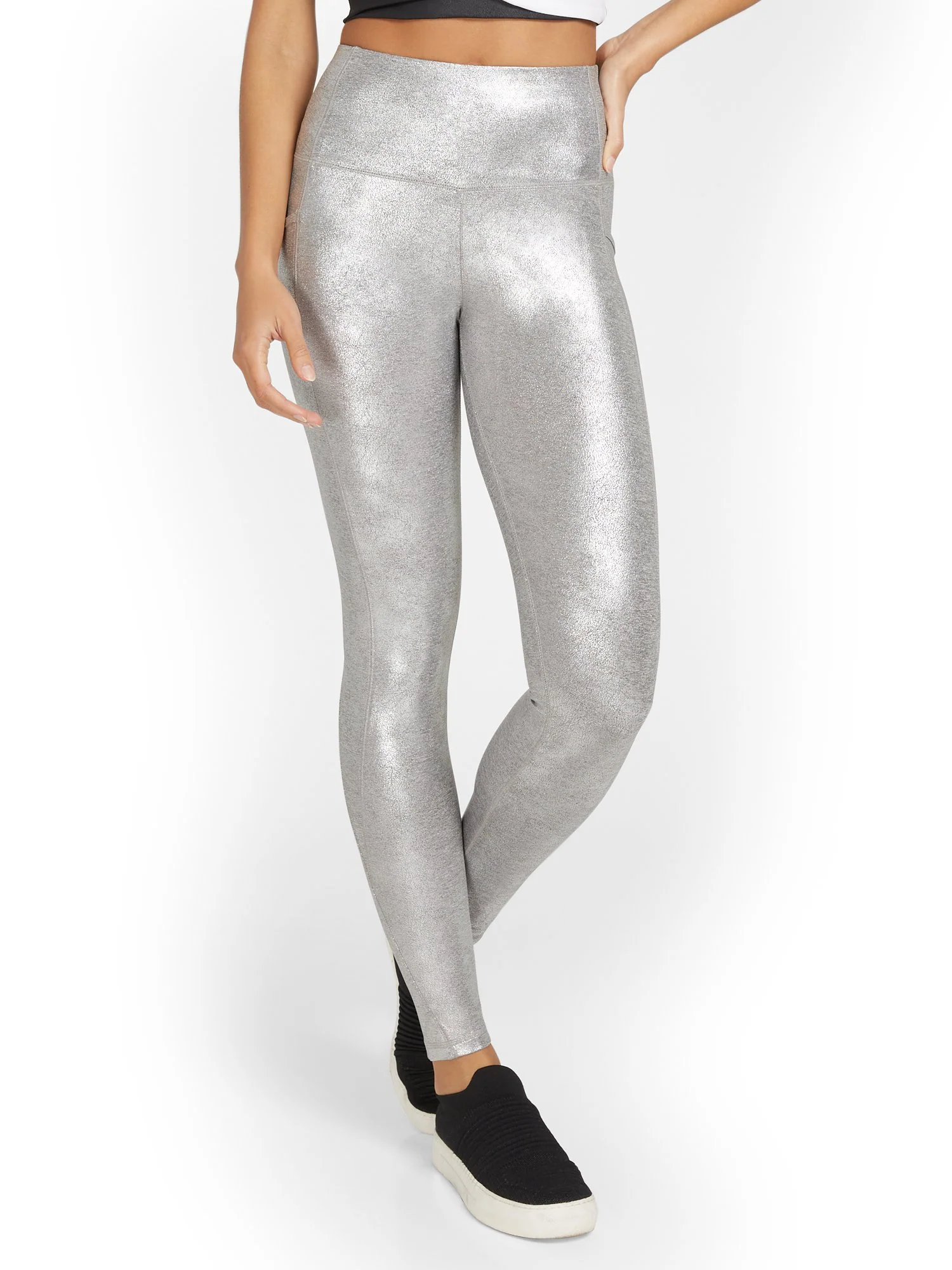 High-Waisted Metallic Pocket Legging - Image 6
